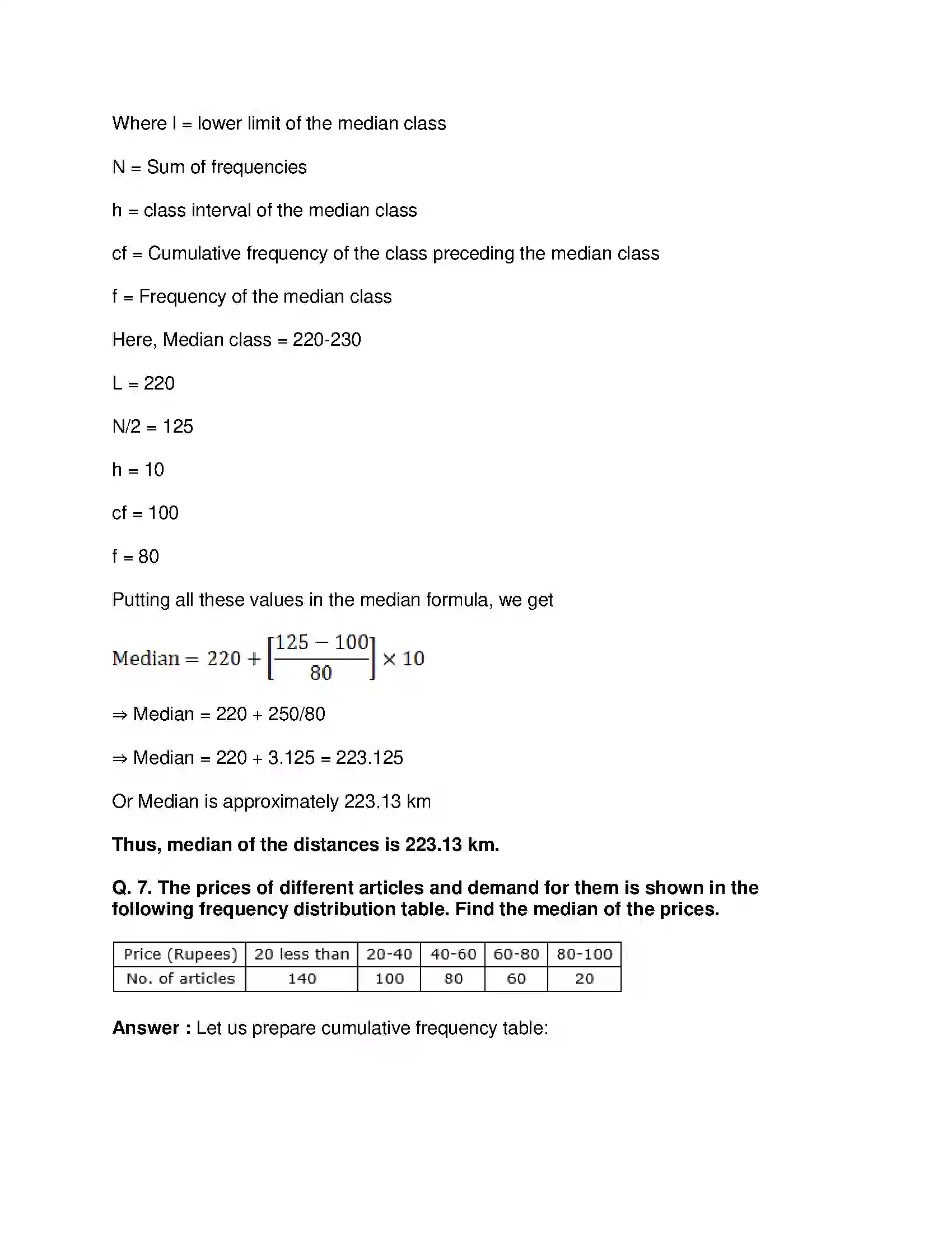 Maharashtra Board Class 10th Mathematics Part-I - English Medium Statistics Solution 39