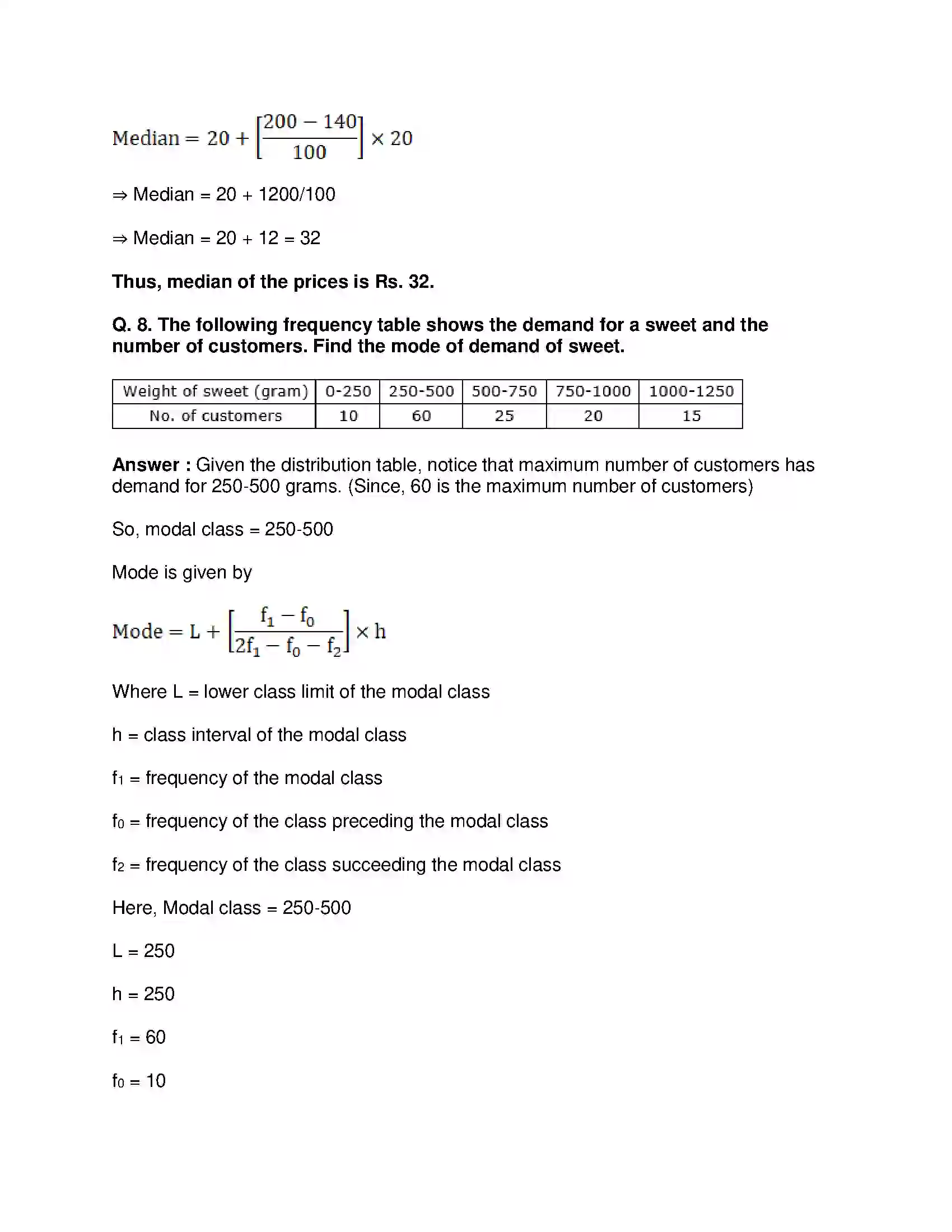 Maharashtra Board Class 10th Mathematics Part-I - English Medium Statistics Solution 41