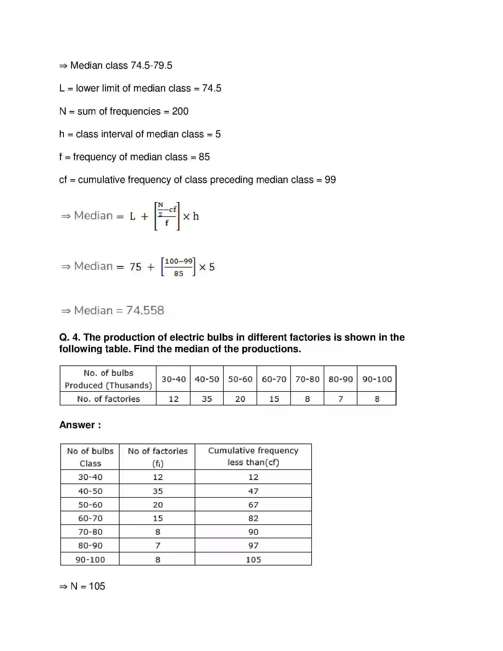 Maharashtra Board Class 10th Mathematics Part-I - English Medium Statistics Solution 9