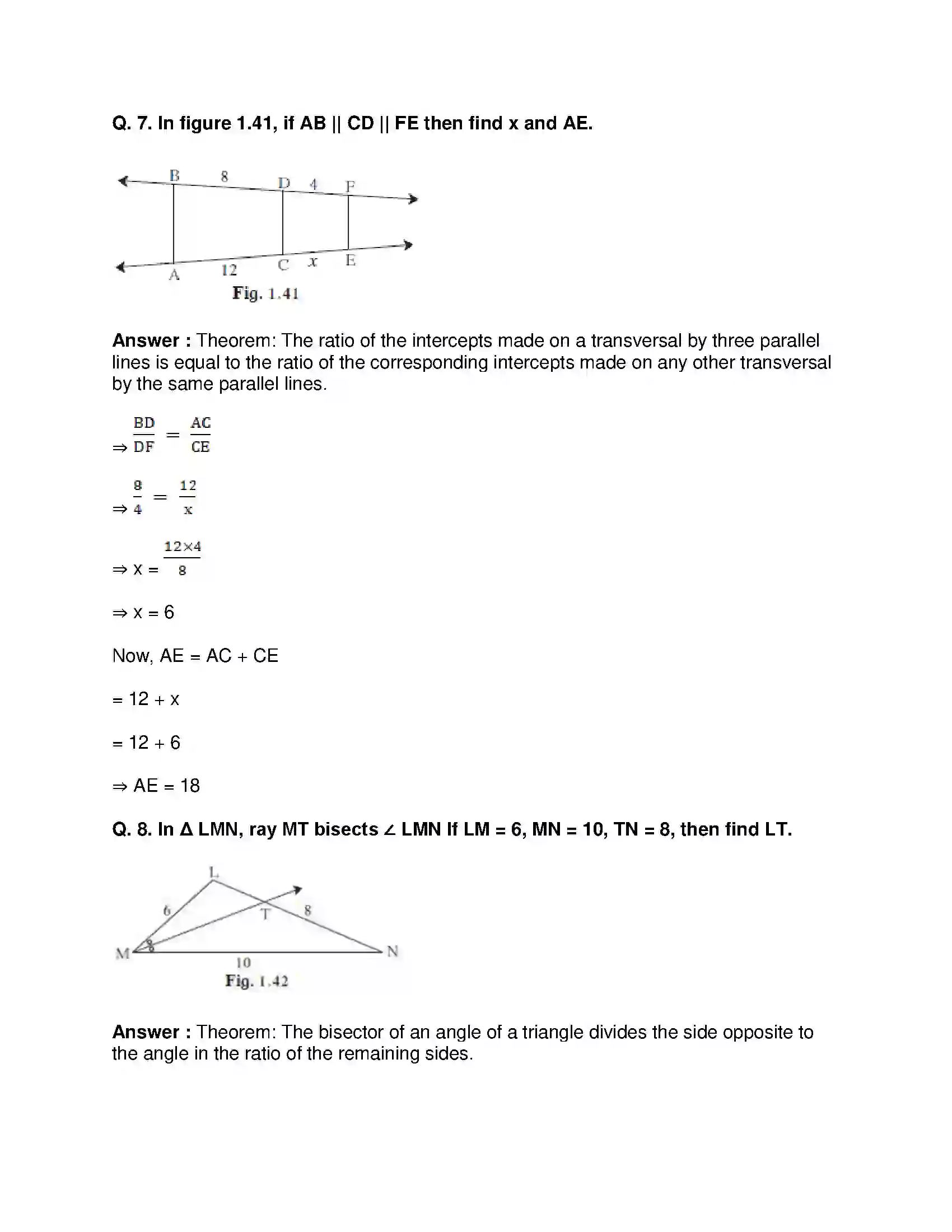 Maharashtra Board Class 10th Mathematics Part-II - English Medium Similarity Solution 11