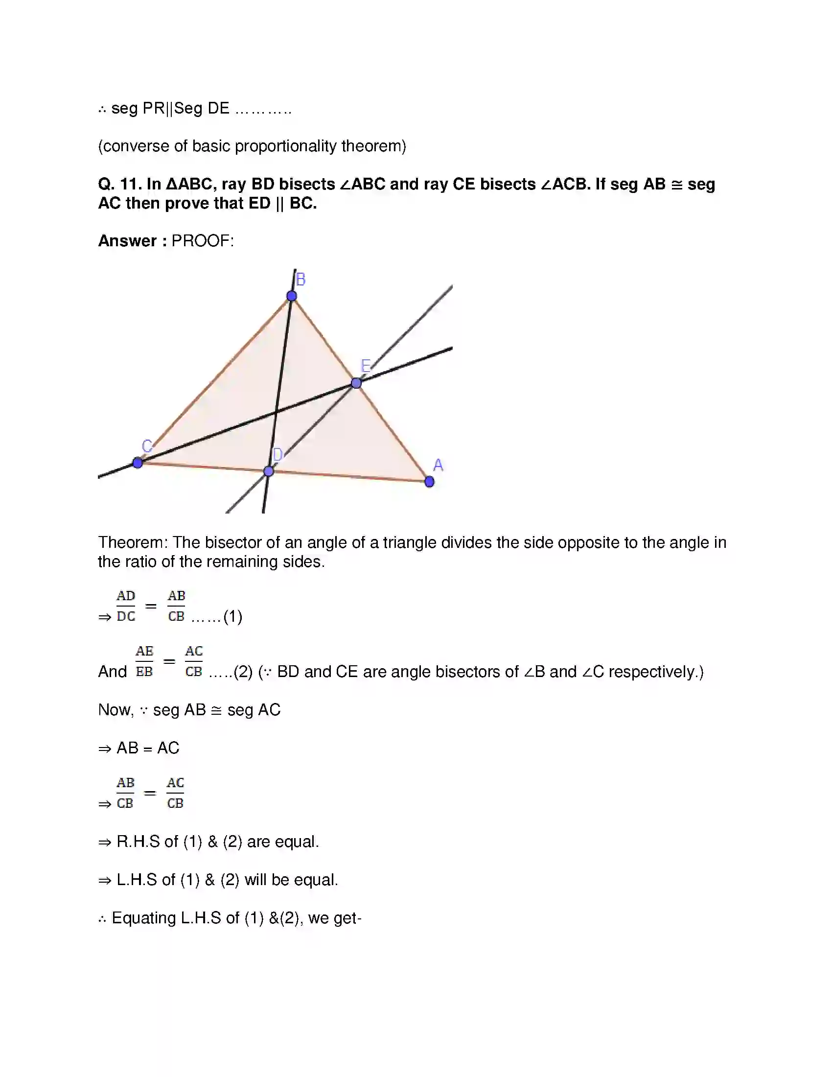 Maharashtra Board Class 10th Mathematics Part-II - English Medium Similarity Solution 14