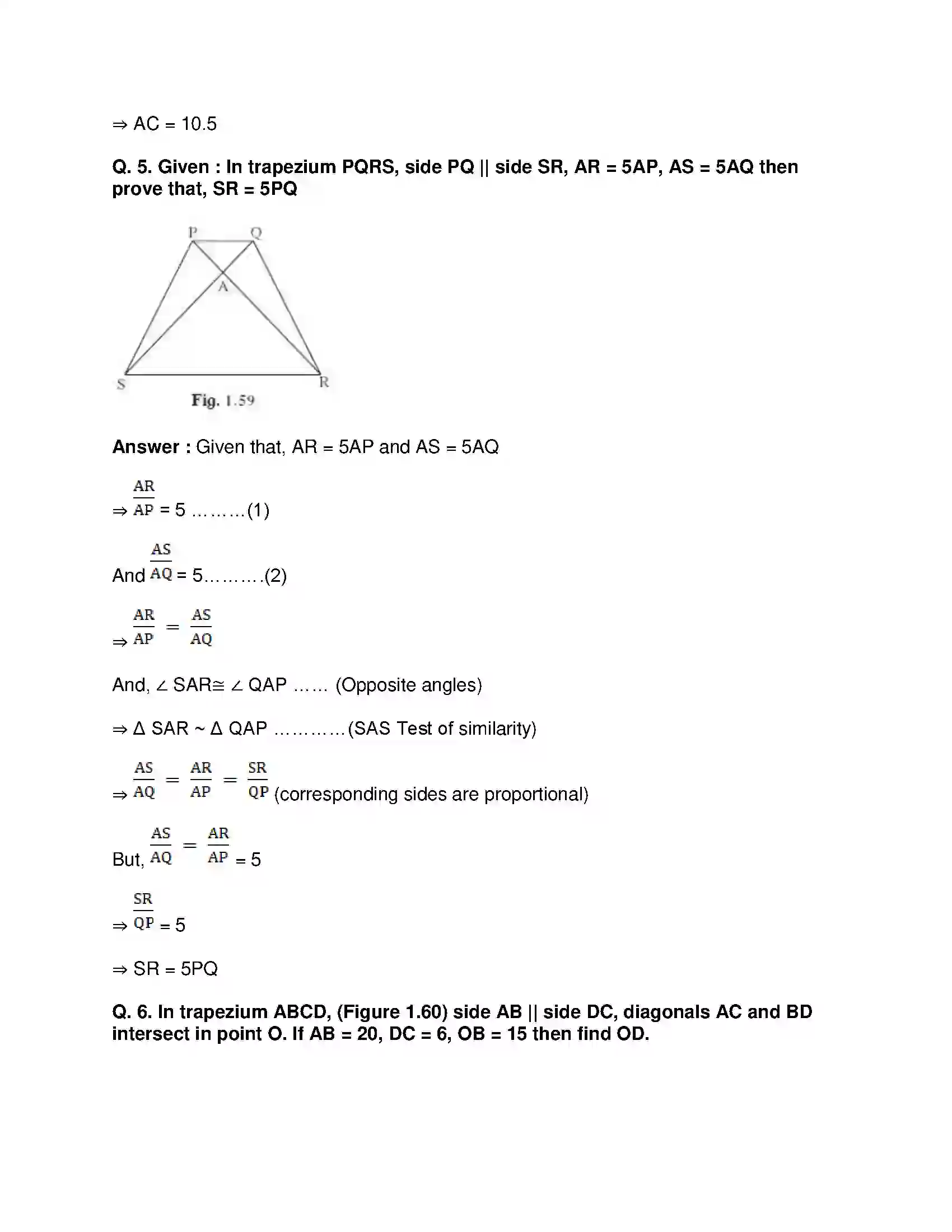 Maharashtra Board Class 10th Mathematics Part-II - English Medium Similarity Solution 18
