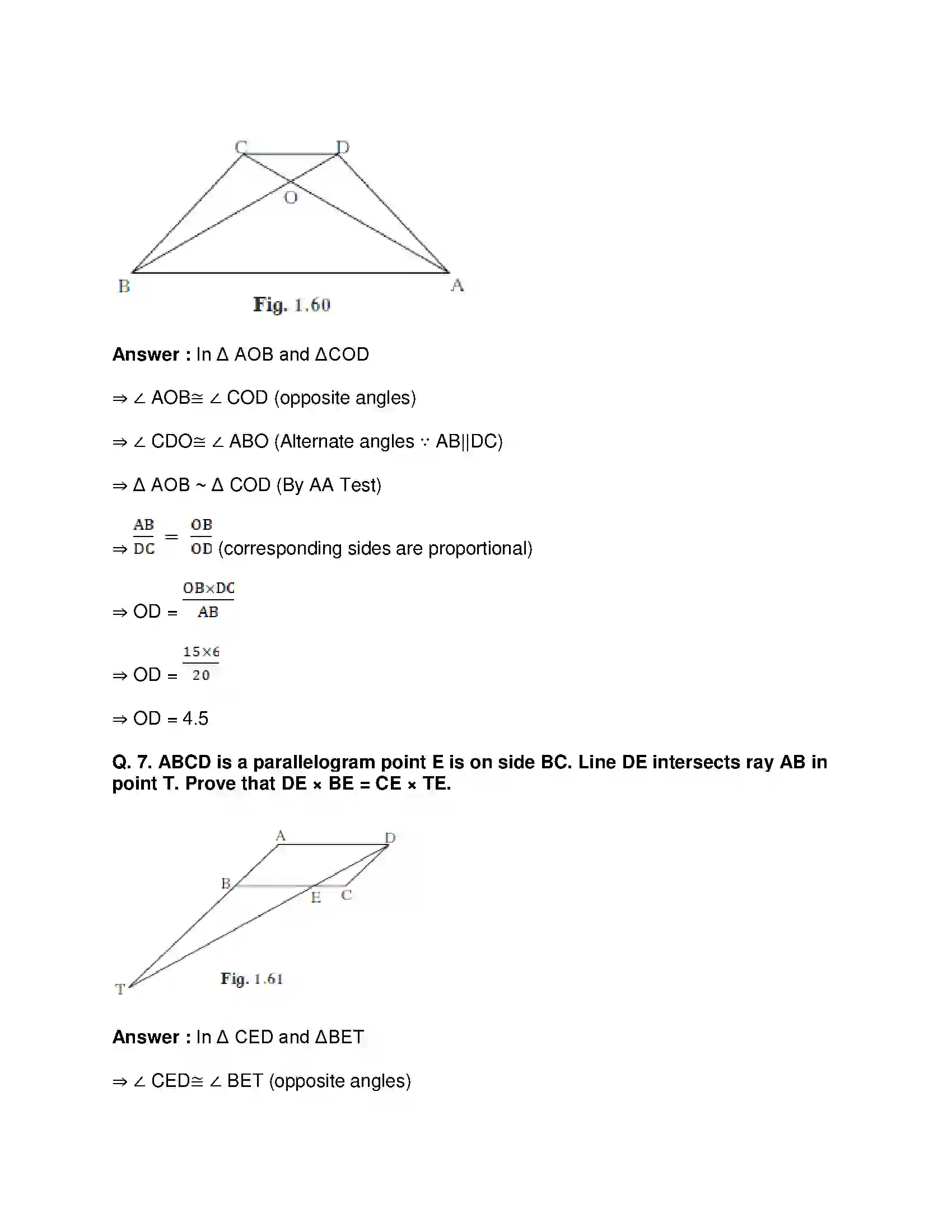 Maharashtra Board Class 10th Mathematics Part-II - English Medium Similarity Solution 19