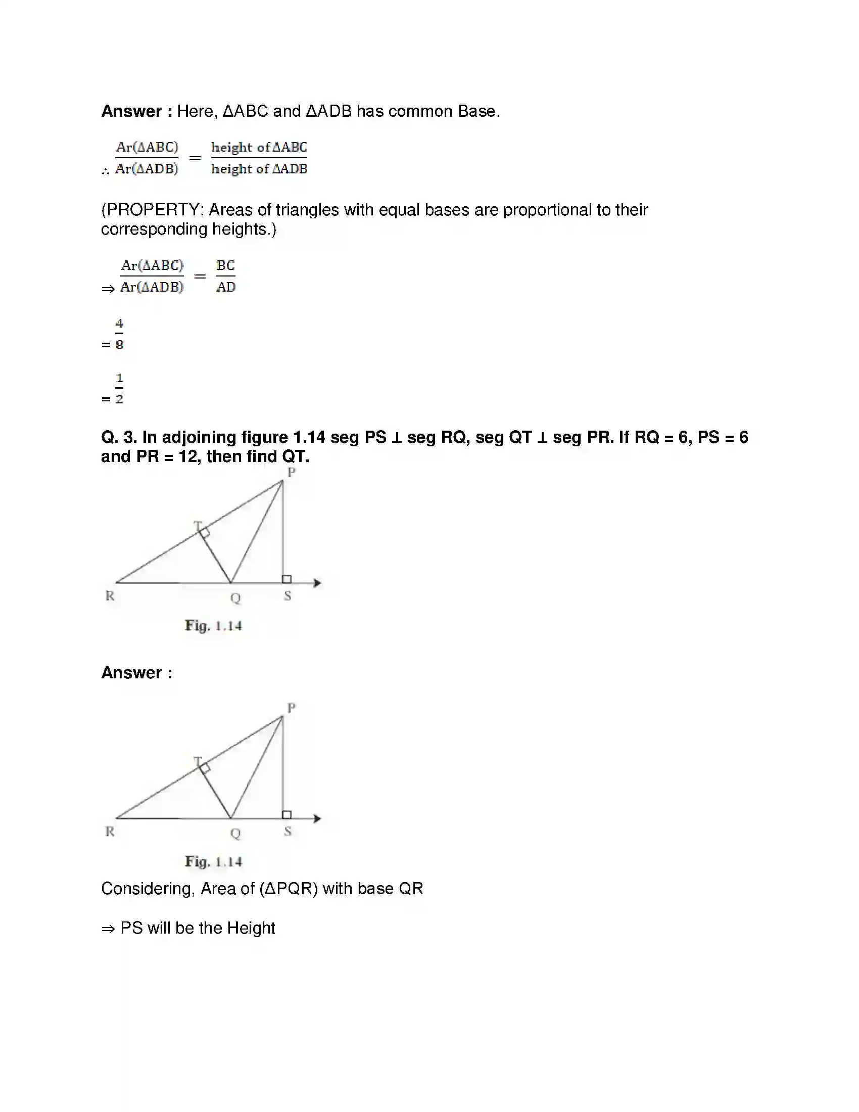 Maharashtra Board Class 10th Mathematics Part-II - English Medium Similarity Solution 2