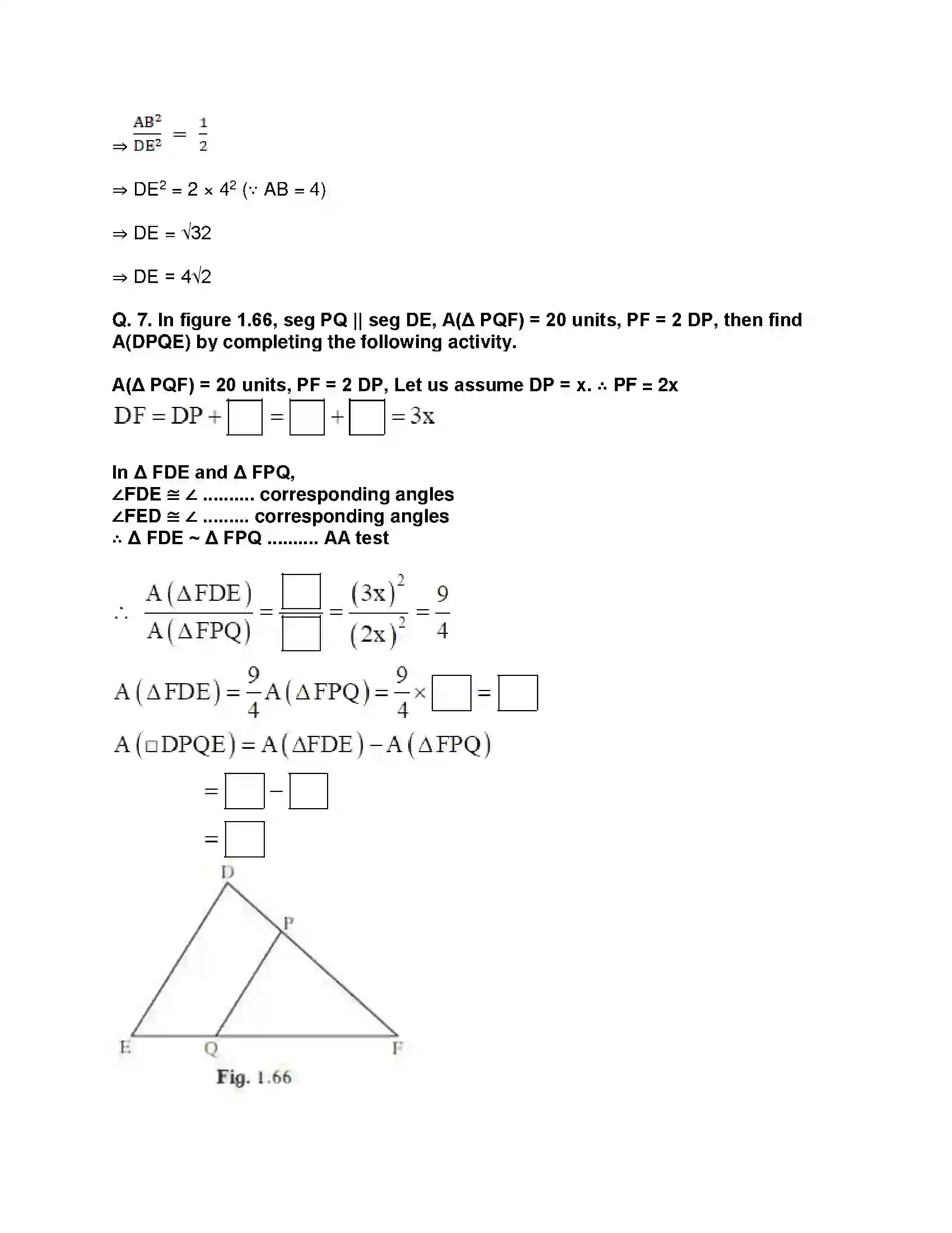 Maharashtra Board Class 10th Mathematics Part-II - English Medium Similarity Solution 24