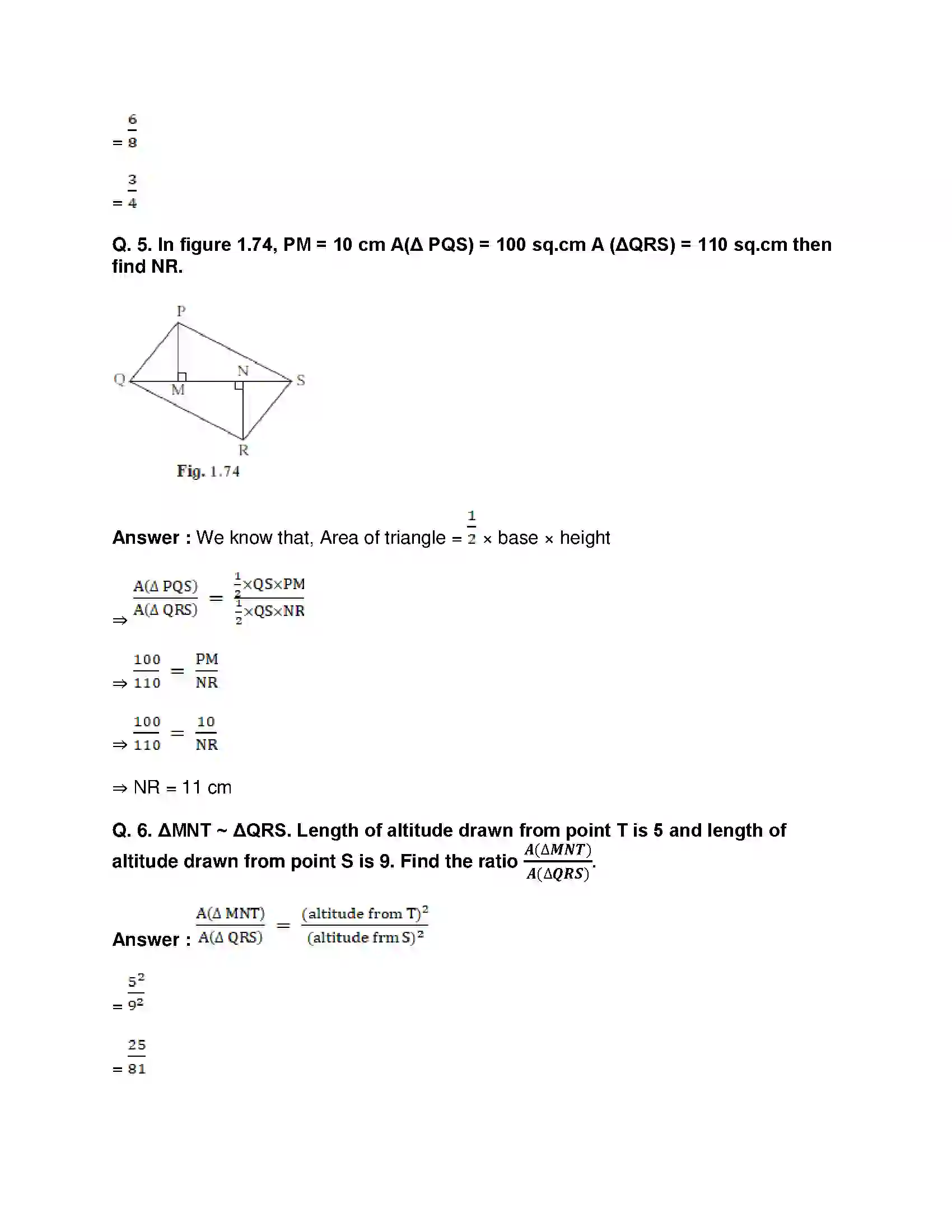 Maharashtra Board Class 10th Mathematics Part-II - English Medium Similarity Solution 32