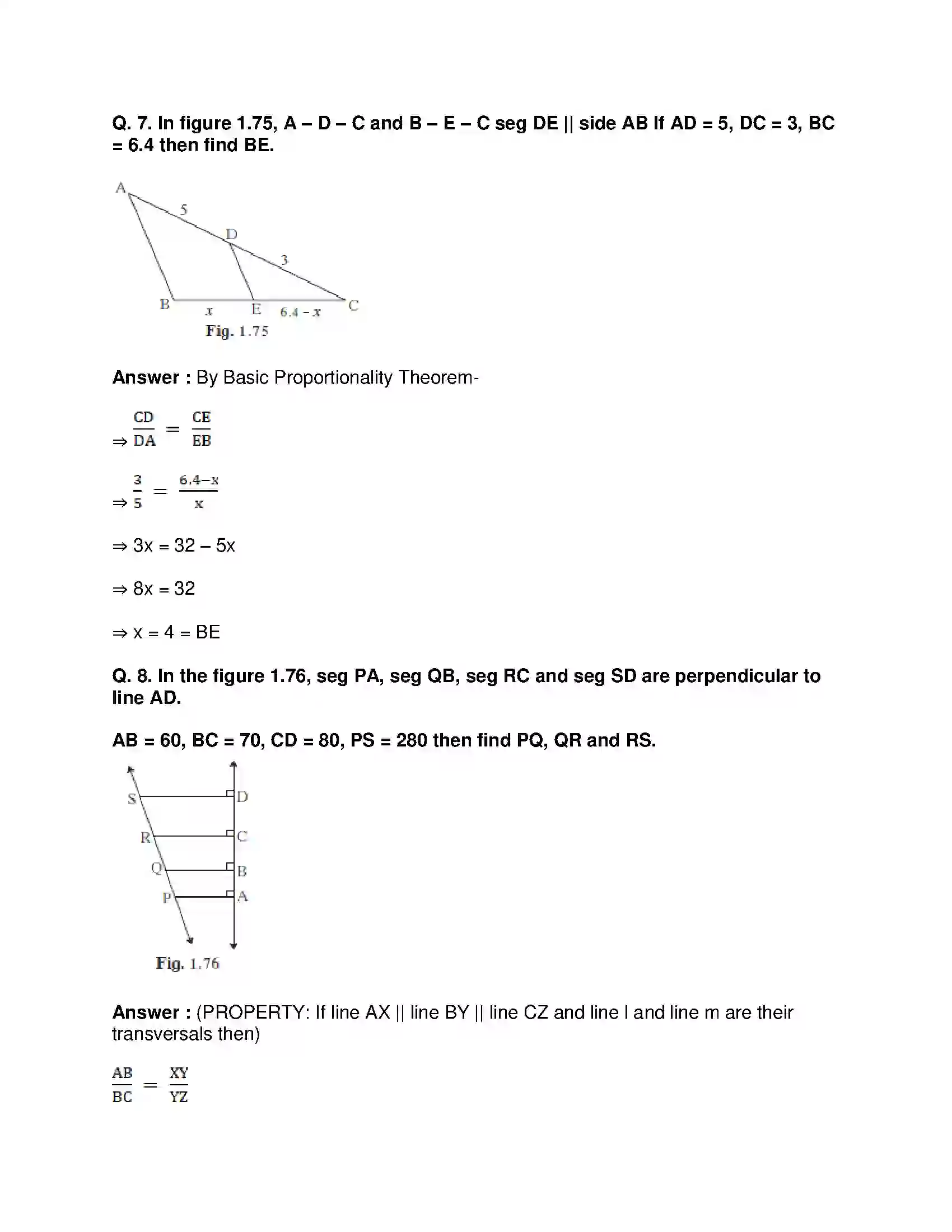 Maharashtra Board Class 10th Mathematics Part-II - English Medium Similarity Solution 33