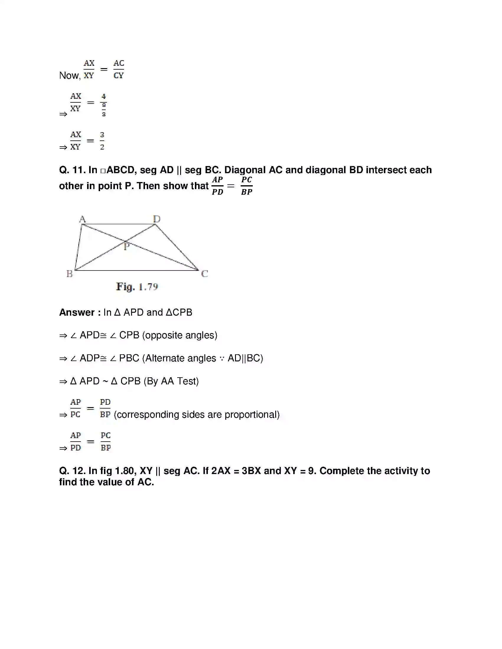 Maharashtra Board Class 10th Mathematics Part-II - English Medium Similarity Solution 37