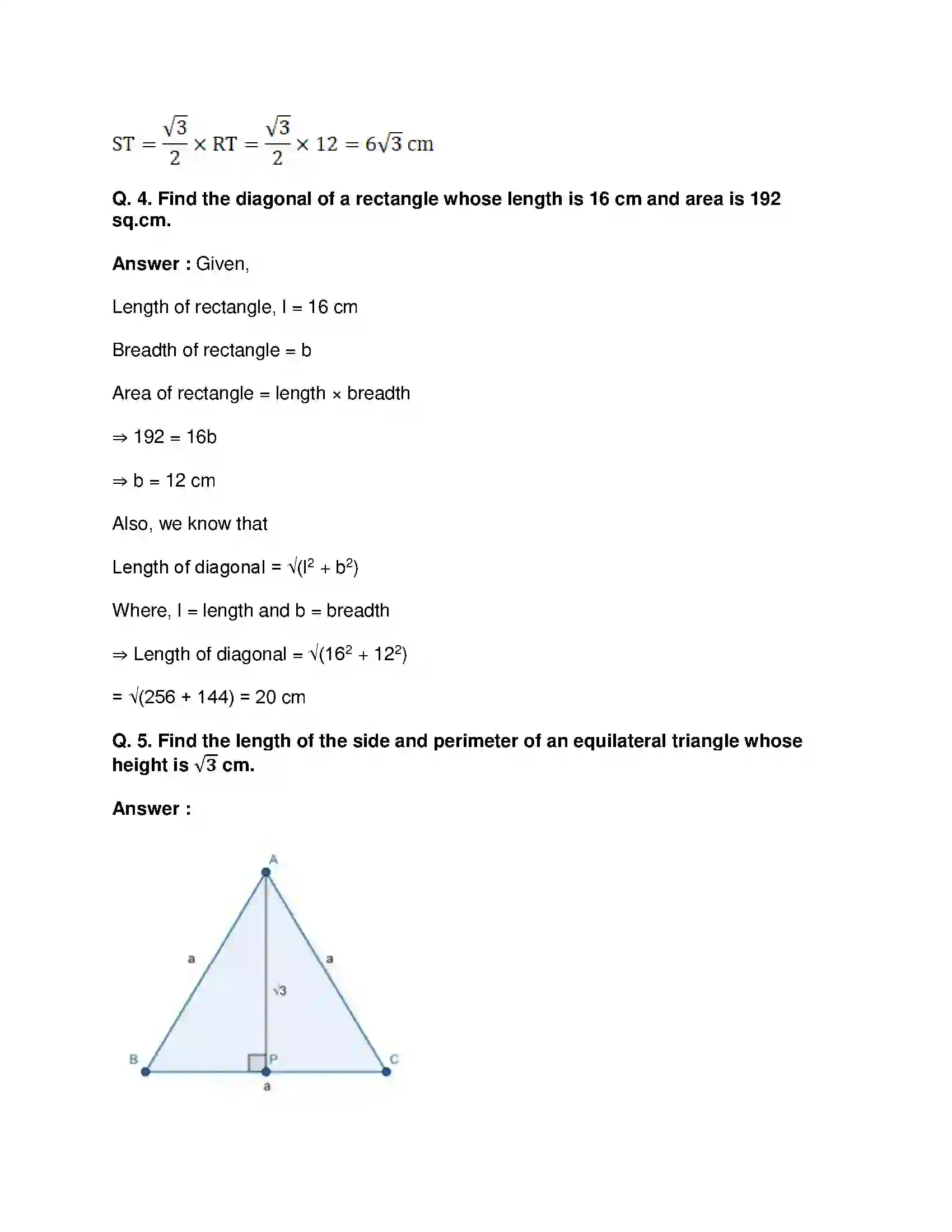 Maharashtra Board Class 10th Mathematics Part-II - English Medium Pythagoras Theorem Solution 25