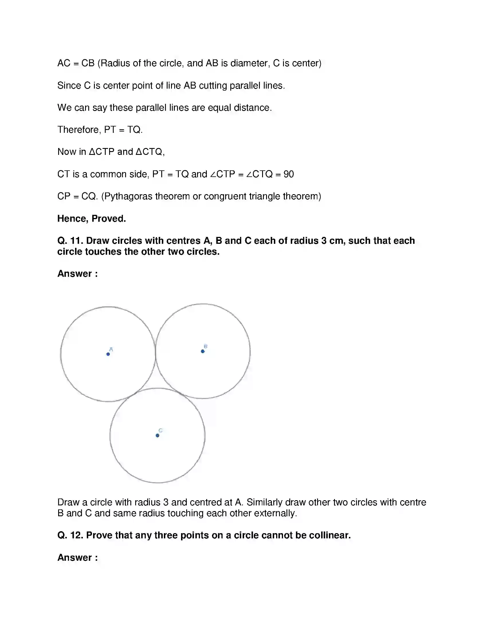 Maharashtra Board Class 10th Mathematics Part-II - English Medium Circle Solution 37