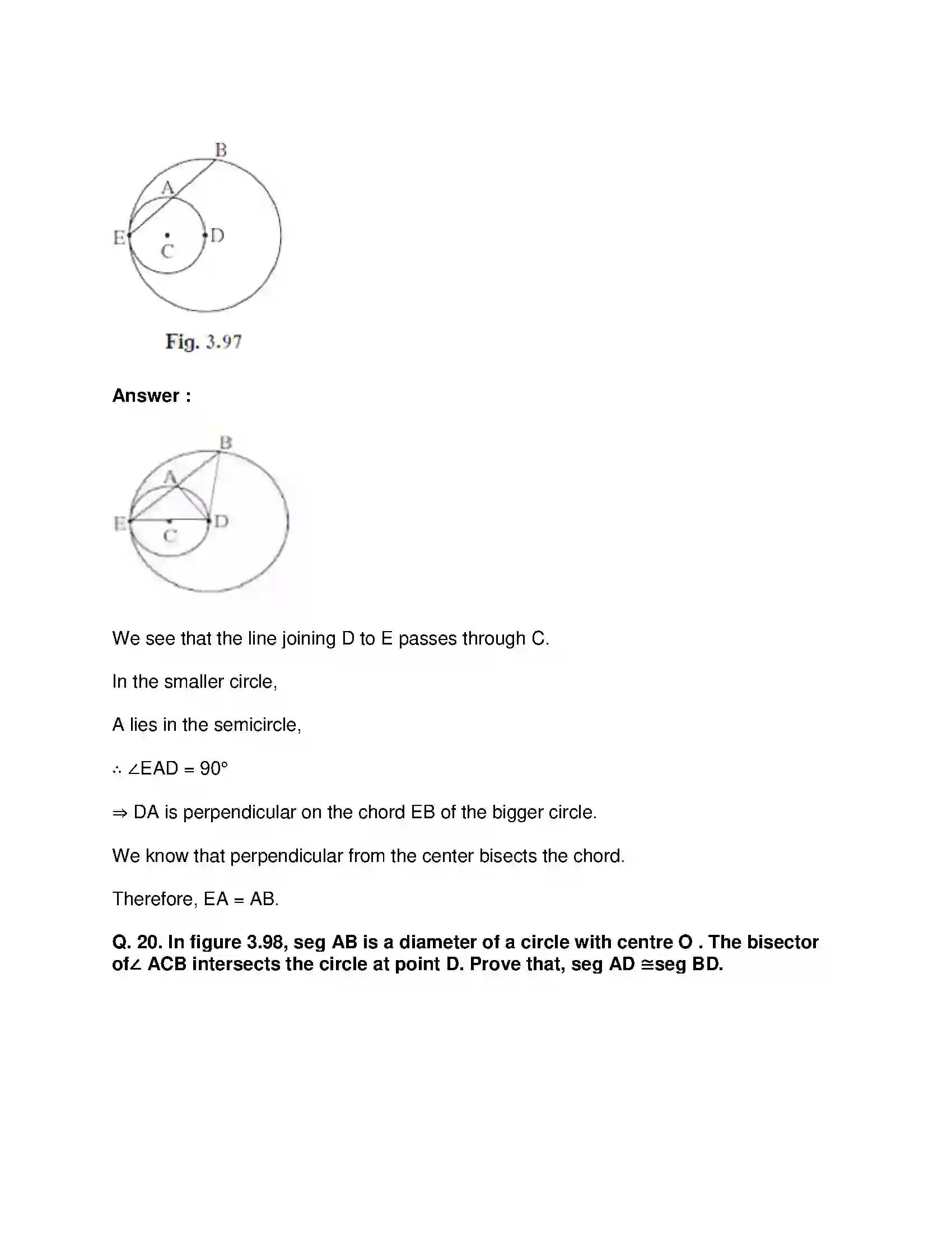 Maharashtra Board Class 10th Mathematics Part-II - English Medium Circle Solution 45