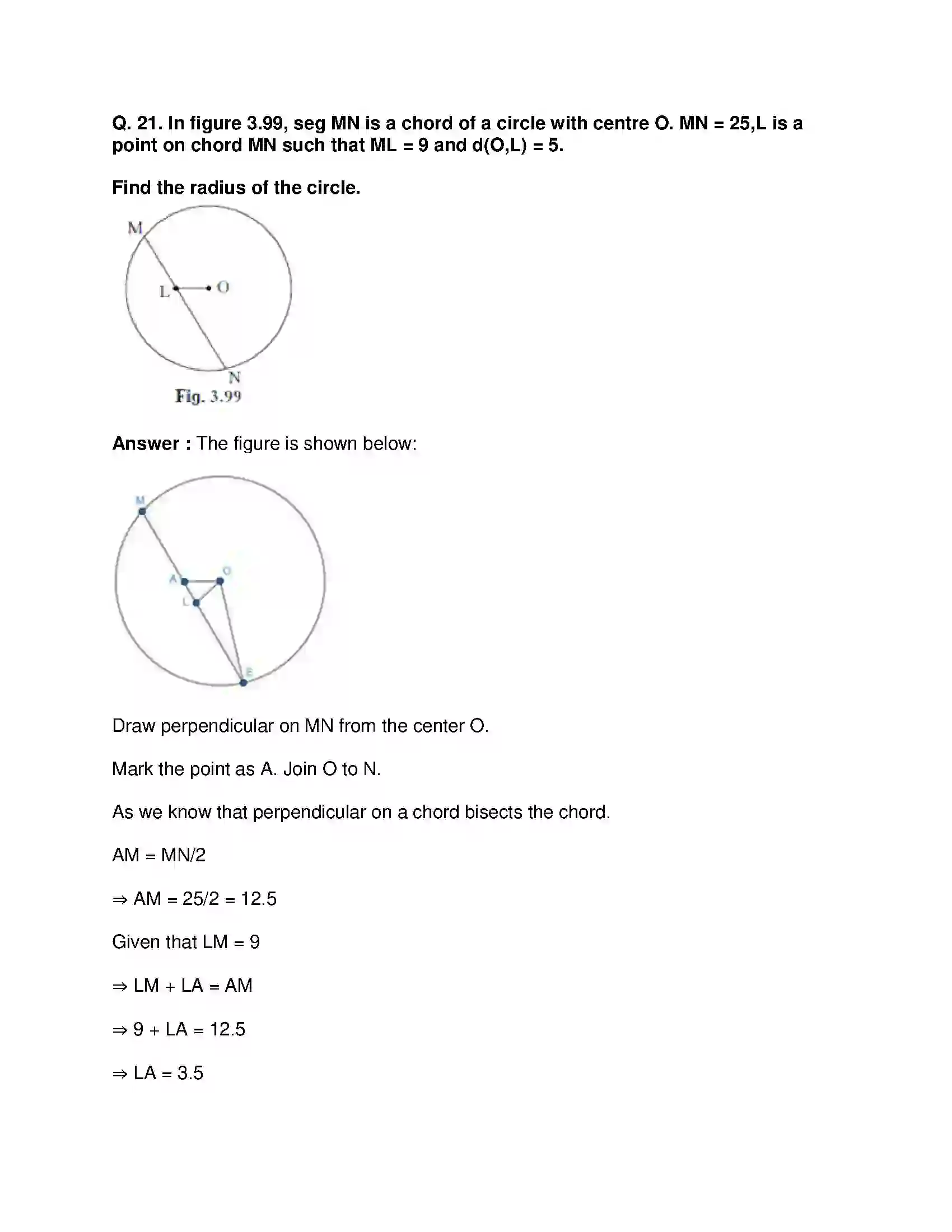 Maharashtra Board Class 10th Mathematics Part-II - English Medium Circle Solution 47