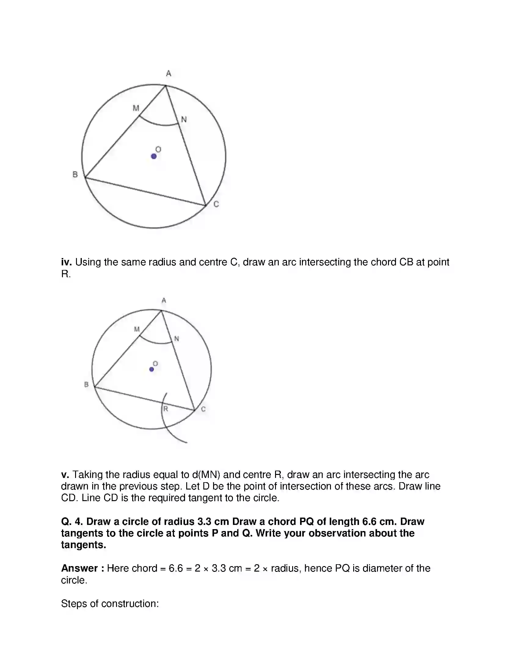 Maharashtra Board Class 10th Mathematics Part-II - English Medium Geometric Constructions Solution 12