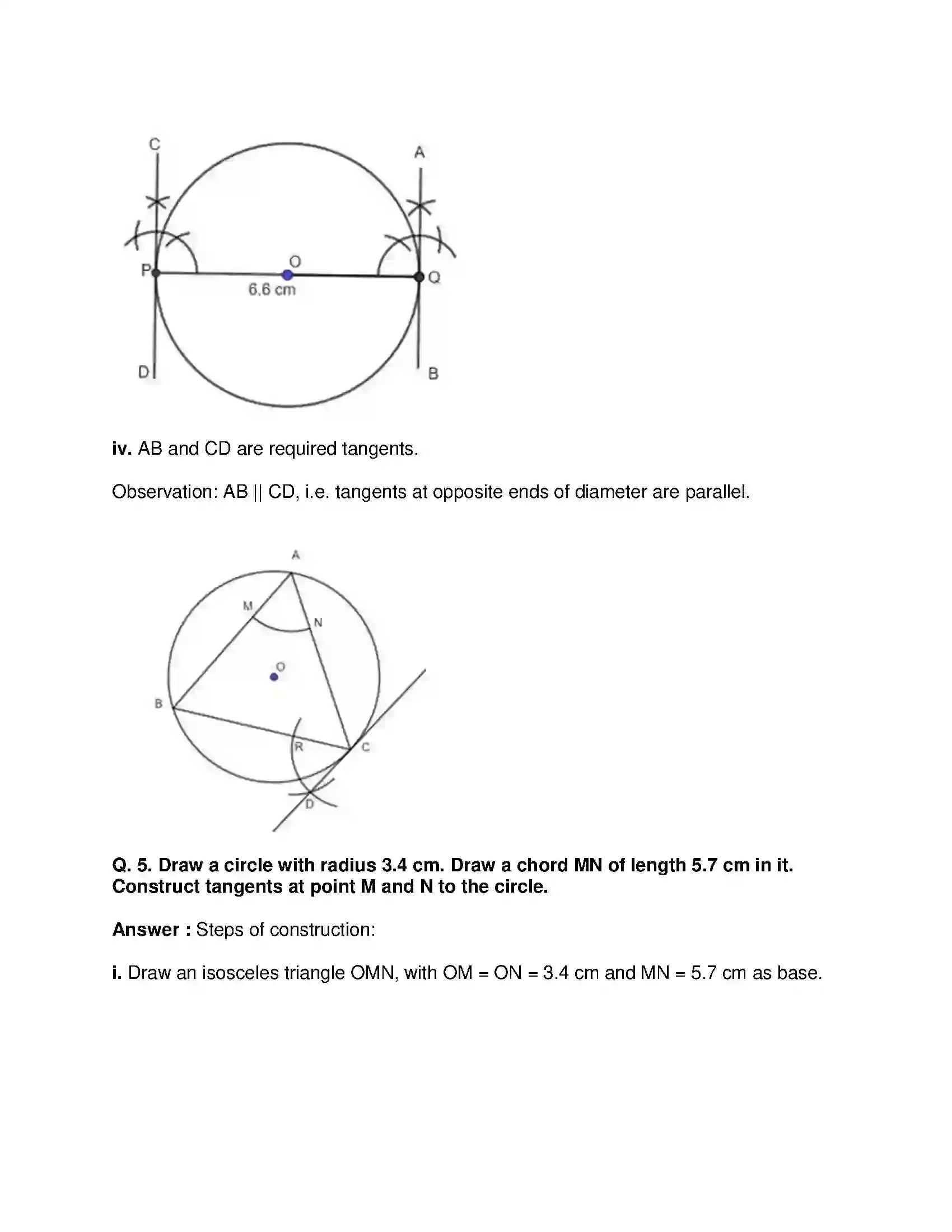Maharashtra Board Class 10th Mathematics Part-II - English Medium Geometric Constructions Solution 14