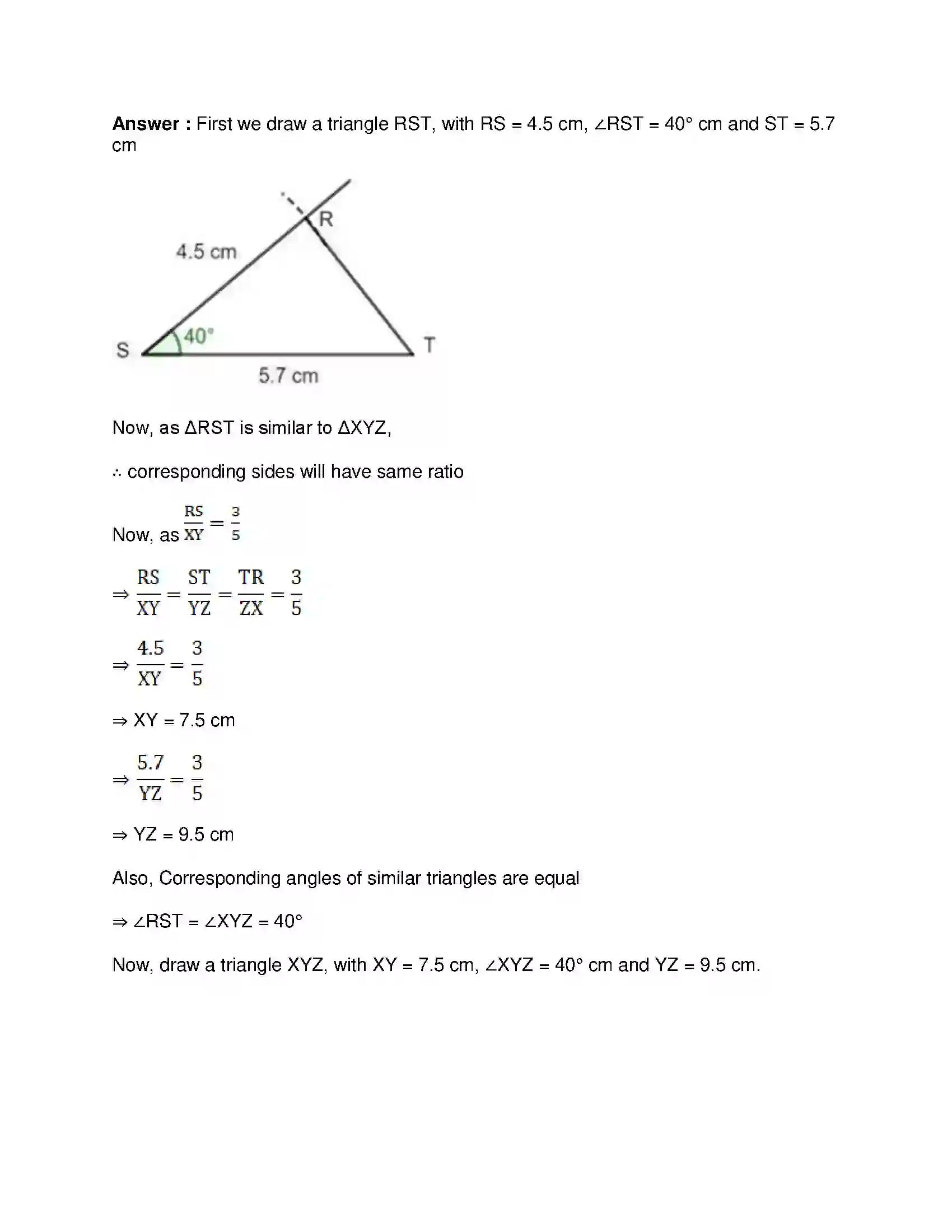 Maharashtra Board Class 10th Mathematics Part-II - English Medium Geometric Constructions Solution 5