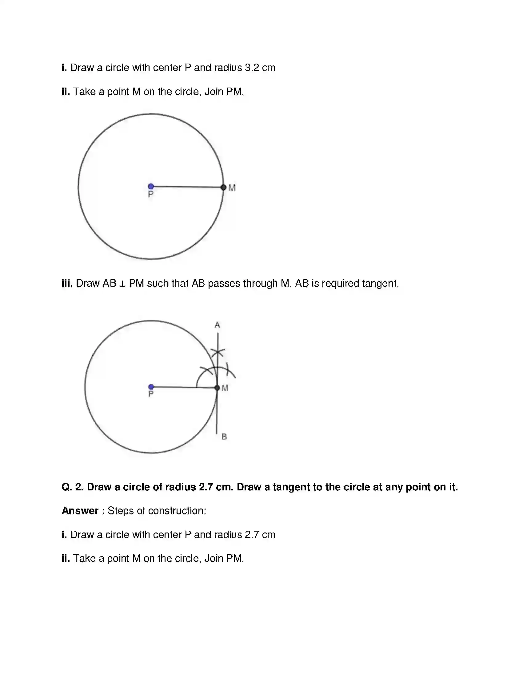 Maharashtra Board Class 10th Mathematics Part-II - English Medium Geometric Constructions Solution 9