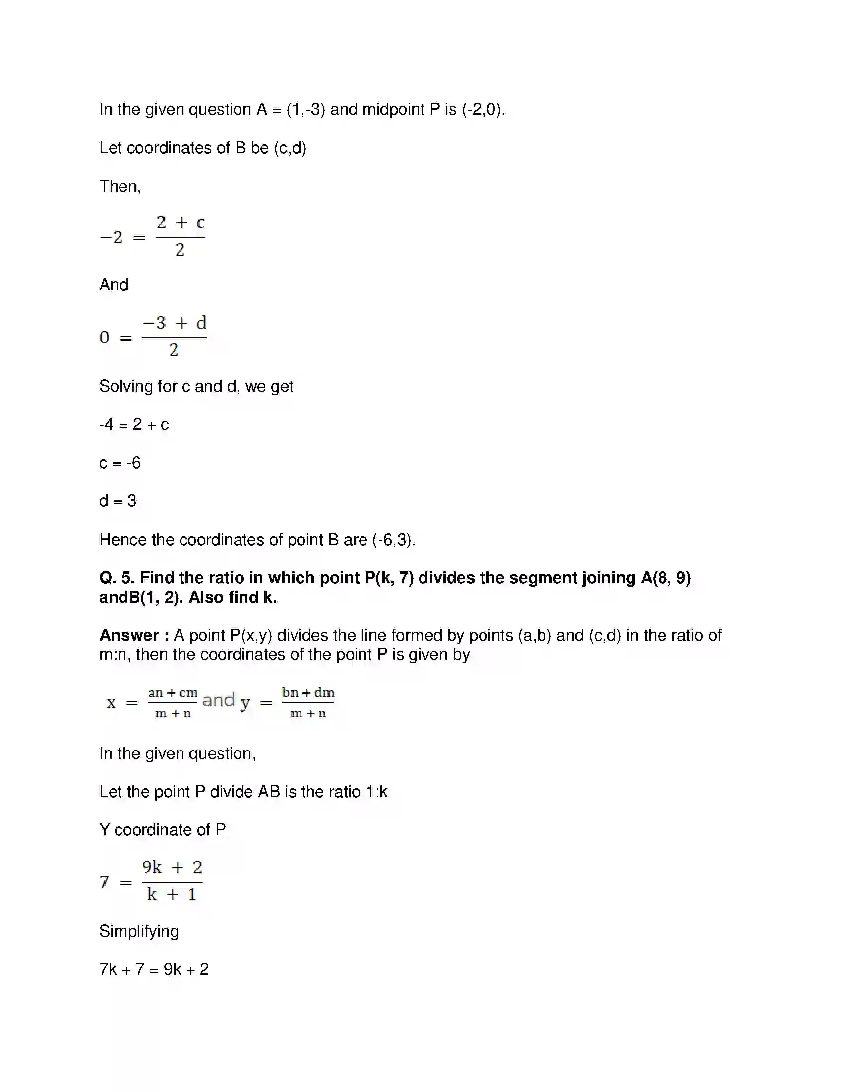 Maharashtra Board Class 10th Mathematics Part-II - English Medium Co-ordinate Geometry Solution 13
