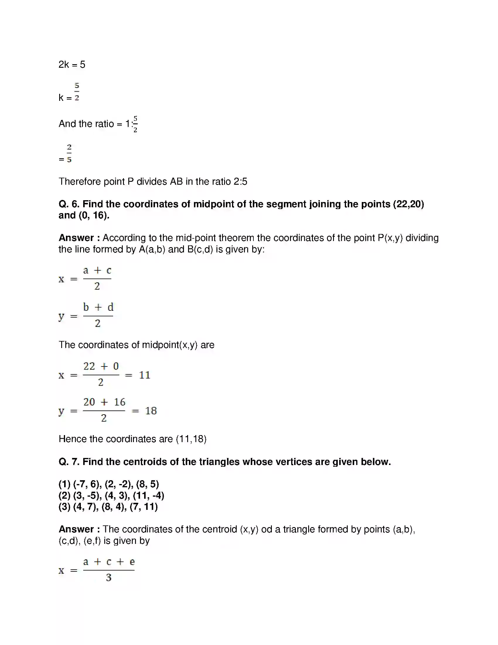 Maharashtra Board Class 10th Mathematics Part-II - English Medium Co-ordinate Geometry Solution 14