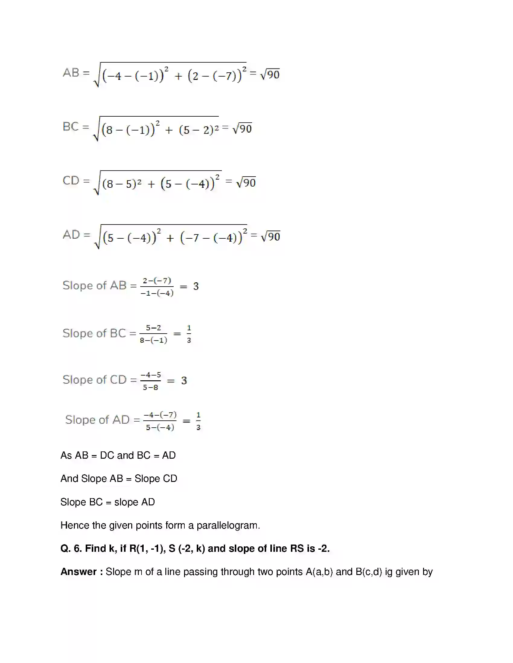 Maharashtra Board Class 10th Mathematics Part-II - English Medium Co-ordinate Geometry Solution 24