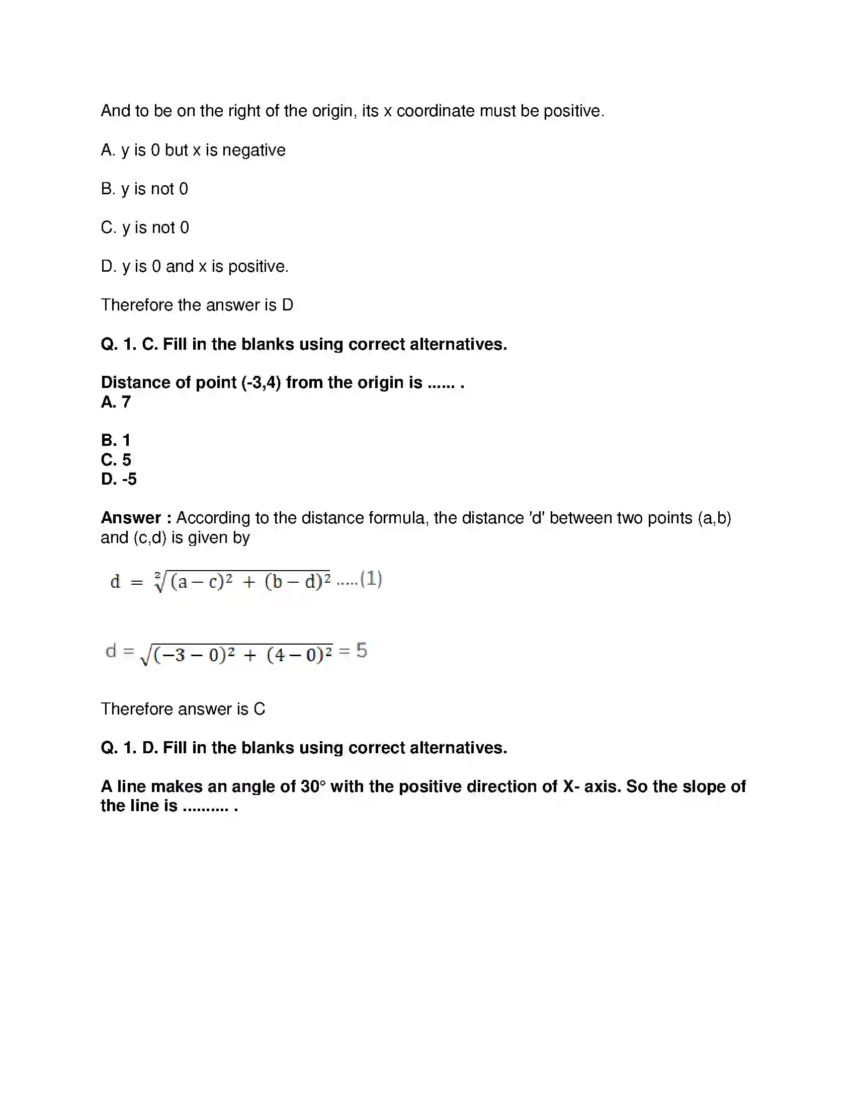 Maharashtra Board Class 10th Mathematics Part-II - English Medium Co-ordinate Geometry Solution 27