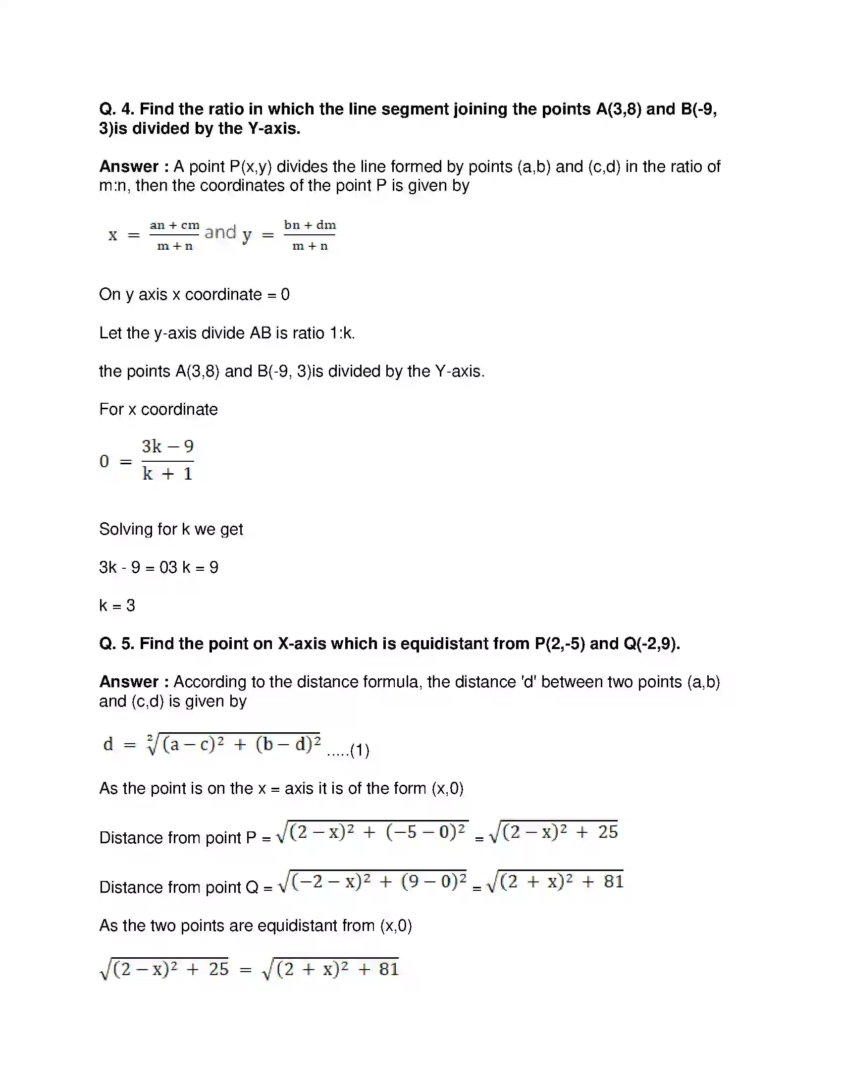 Maharashtra Board Class 10th Mathematics Part-II - English Medium Co-ordinate Geometry Solution 30