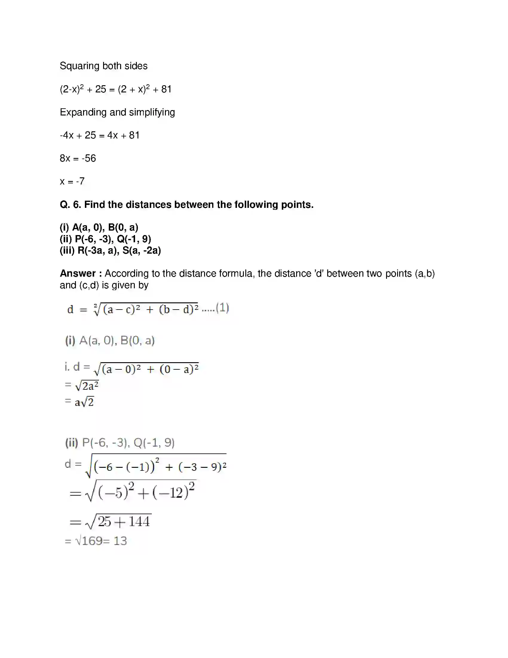 Maharashtra Board Class 10th Mathematics Part-II - English Medium Co-ordinate Geometry Solution 31