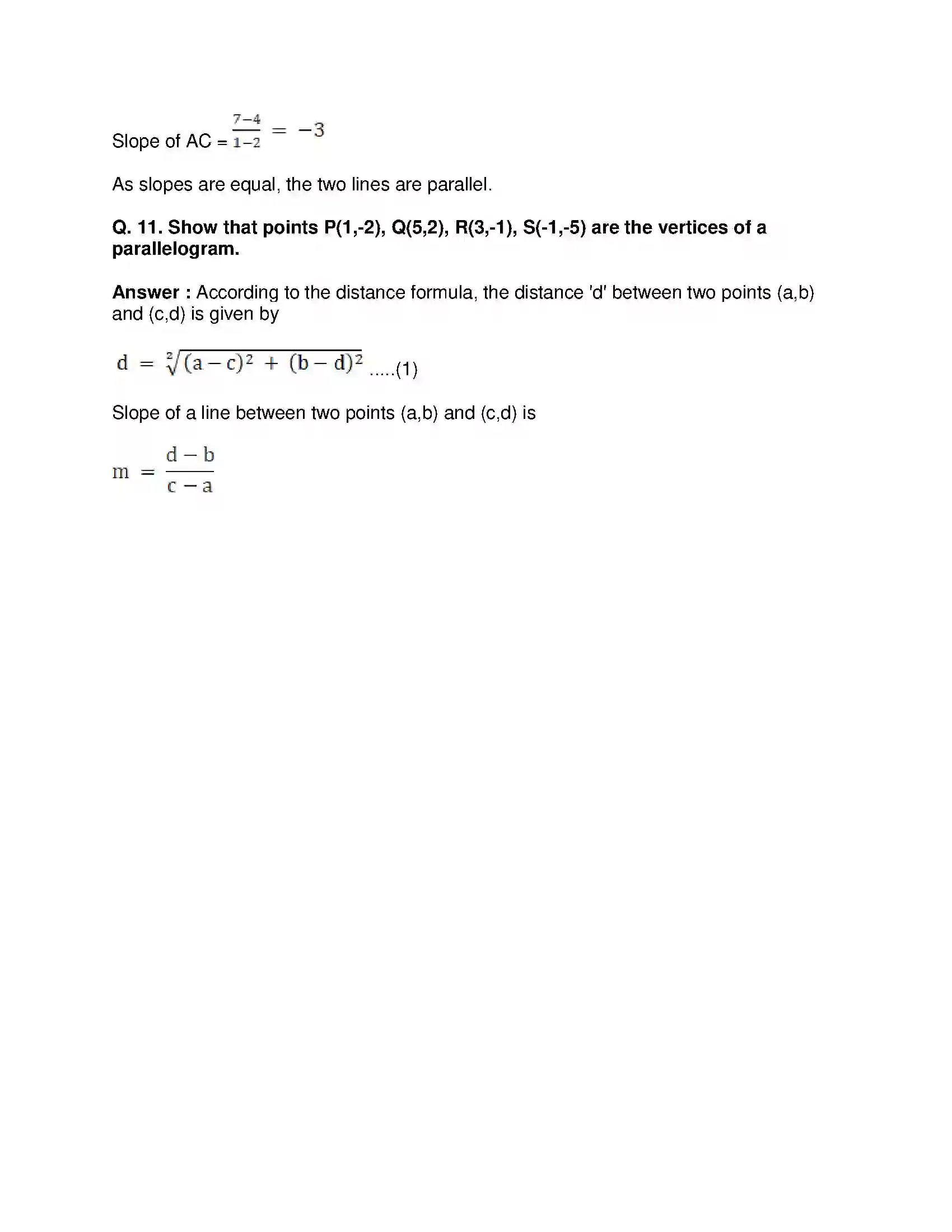 Maharashtra Board Class 10th Mathematics Part-II - English Medium Co-ordinate Geometry Solution 35
