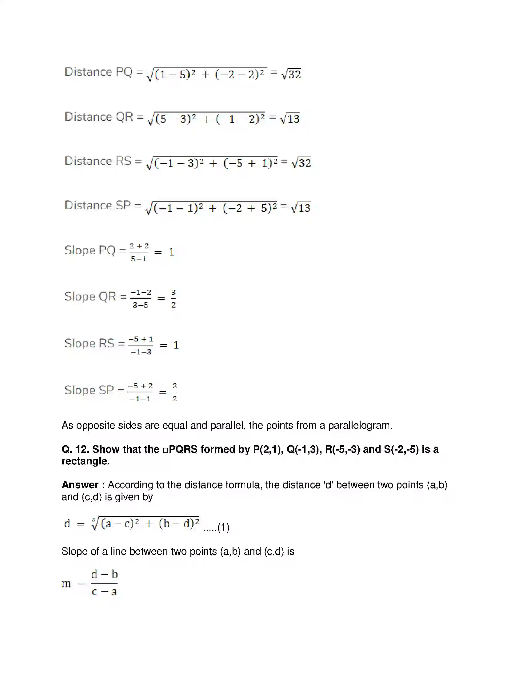 Maharashtra Board Class 10th Mathematics Part-II - English Medium Co-ordinate Geometry Solution 36