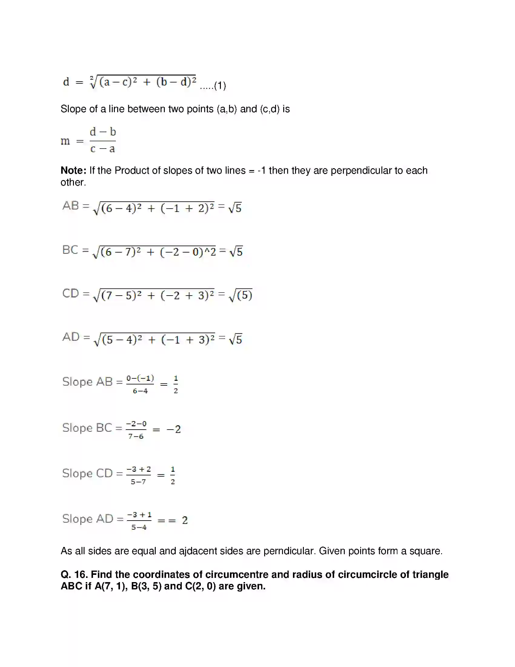 Maharashtra Board Class 10th Mathematics Part-II - English Medium Co-ordinate Geometry Solution 40