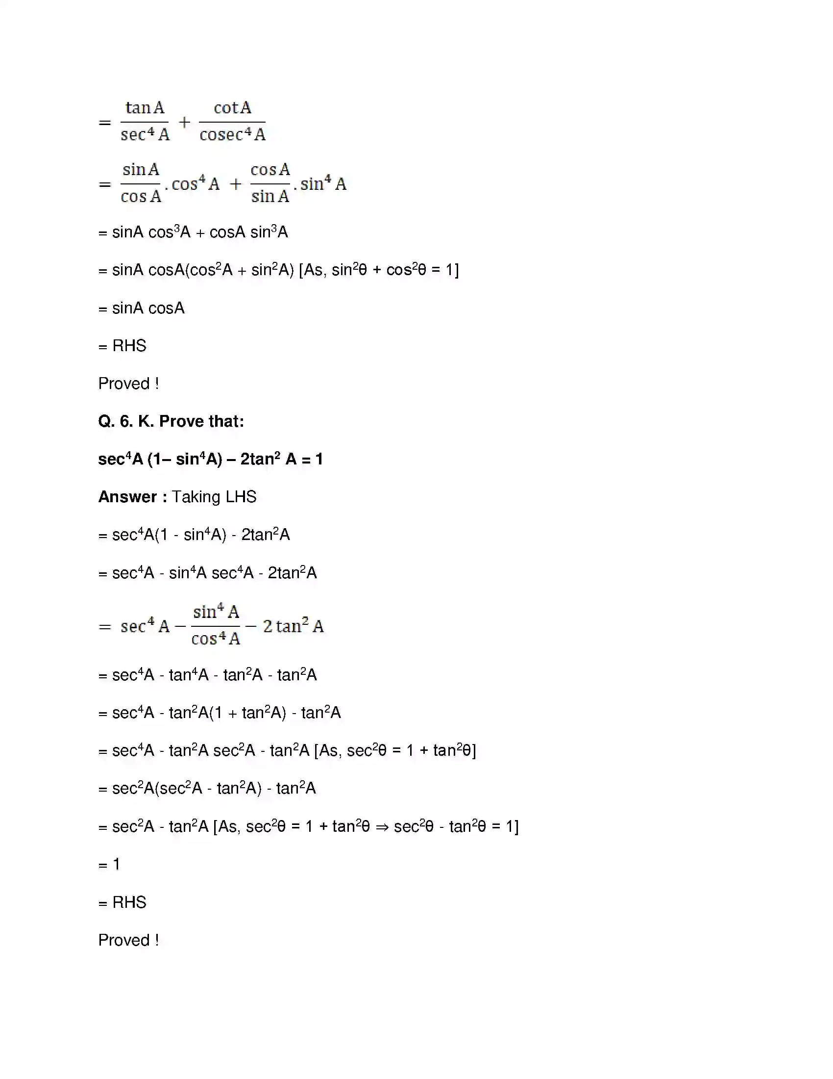 Maharashtra Board Class 10th Mathematics Part-II - English Medium Trigonometry Solution 11
