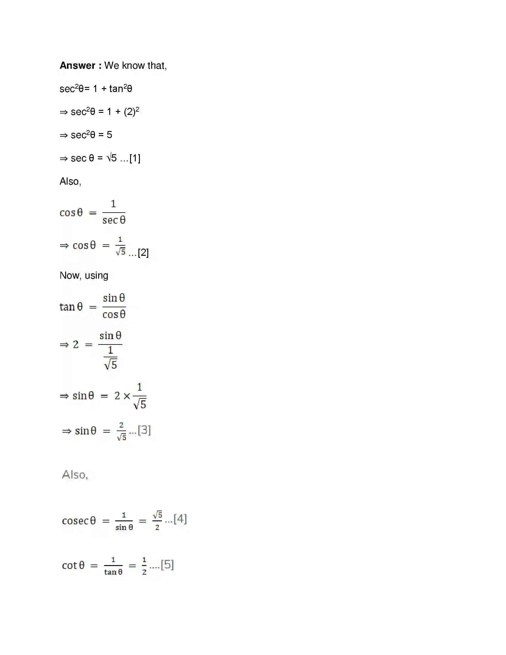 Maharashtra Board Class 10th Mathematics Part-II - English Medium Trigonometry Solution 22