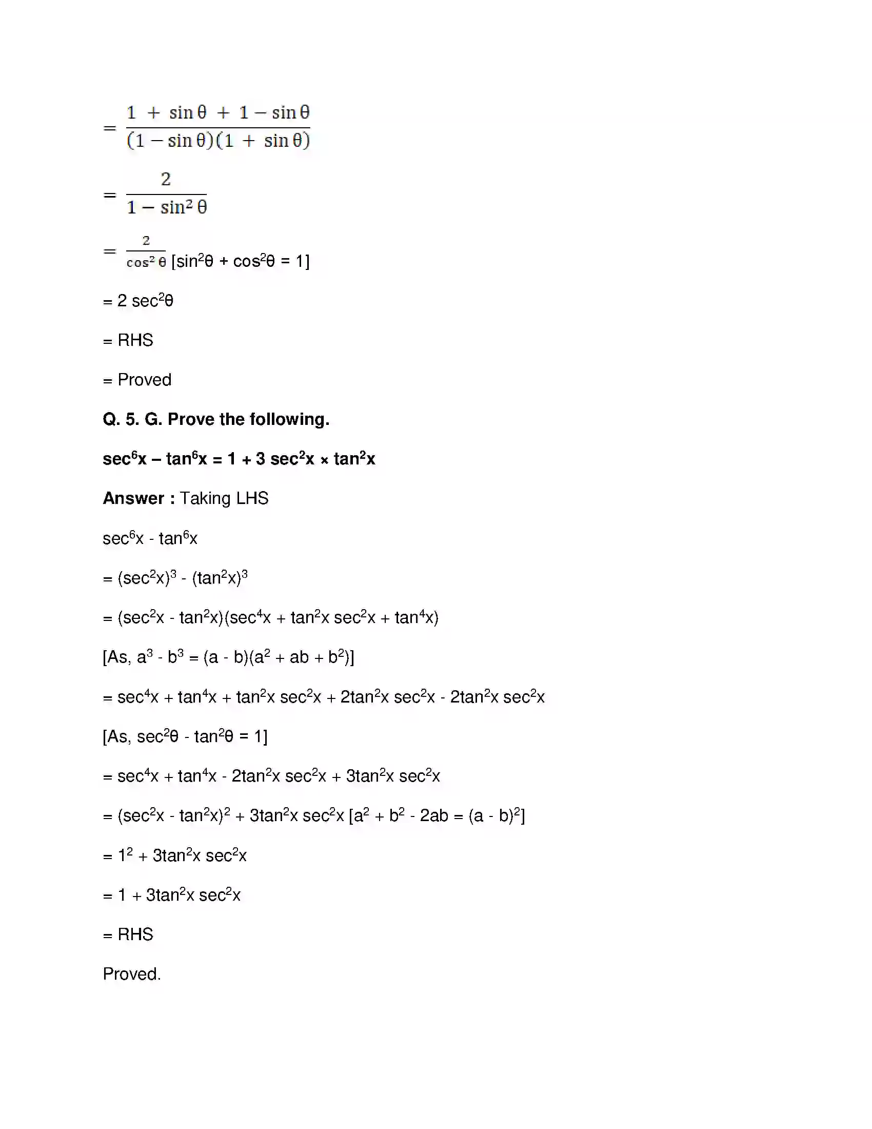 Maharashtra Board Class 10th Mathematics Part-II - English Medium Trigonometry Solution 27