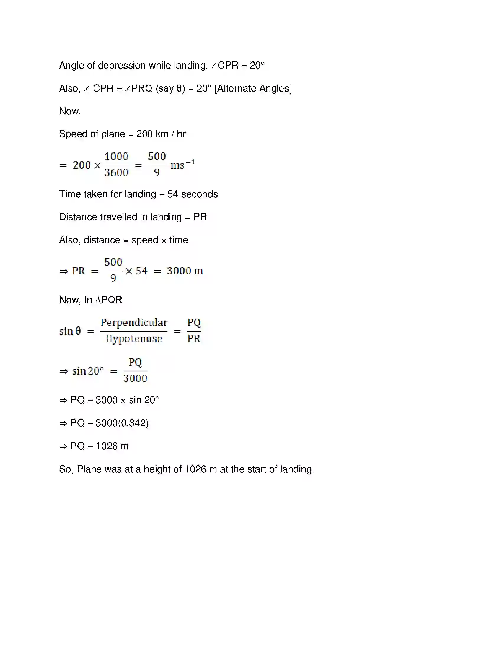 Maharashtra Board Class 10th Mathematics Part-II - English Medium Trigonometry Solution 35