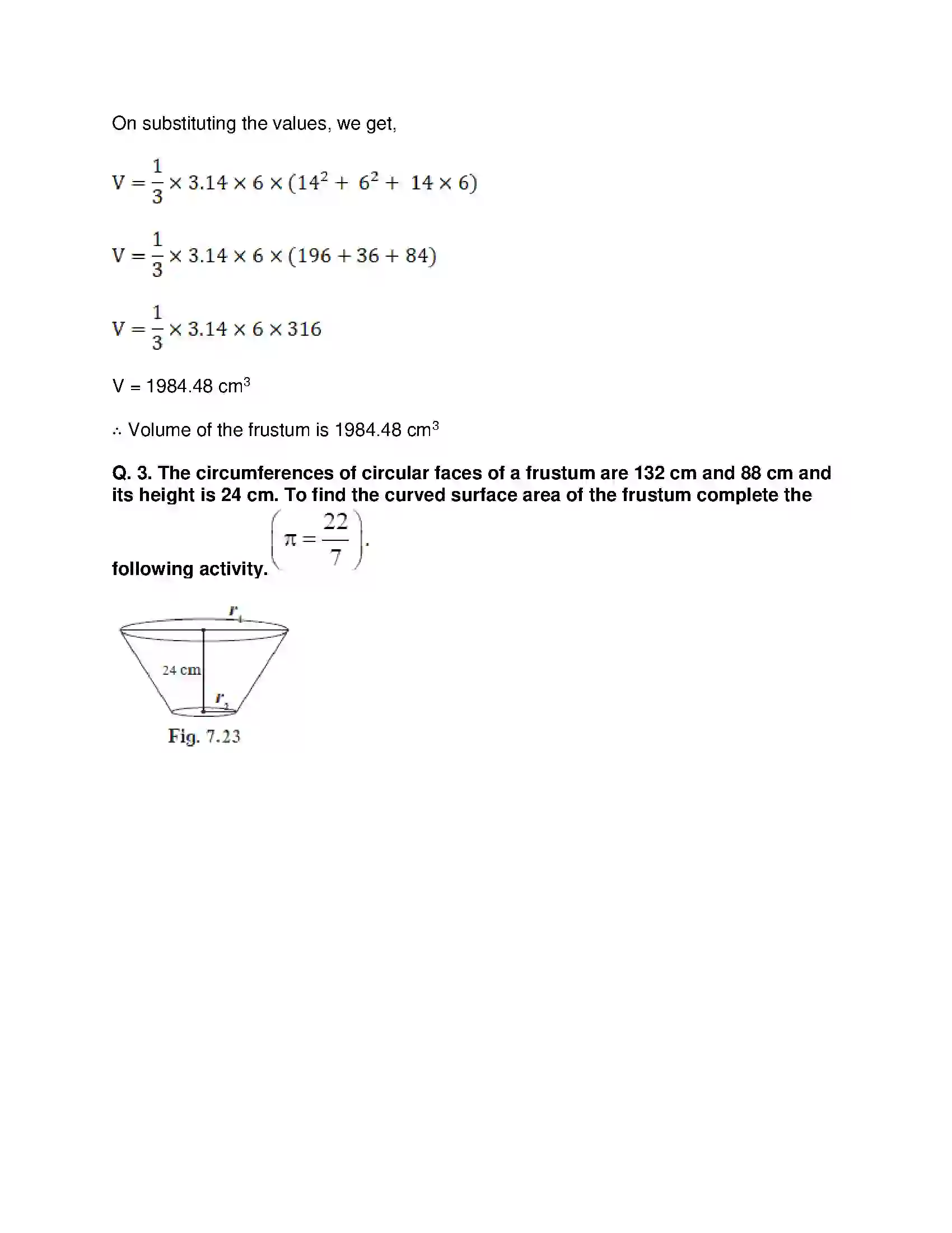 Maharashtra Board Class 10th Mathematics Part-II - English Medium Mensuration Solution 12
