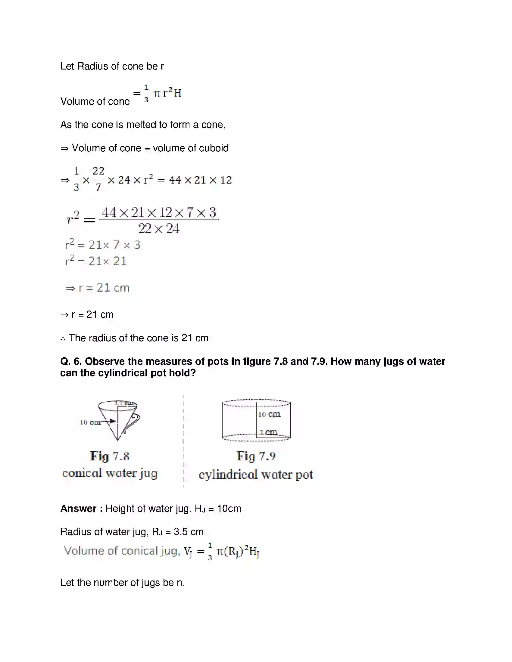 Maharashtra Board Class 10th Mathematics Part-II - English Medium Mensuration Solution 3