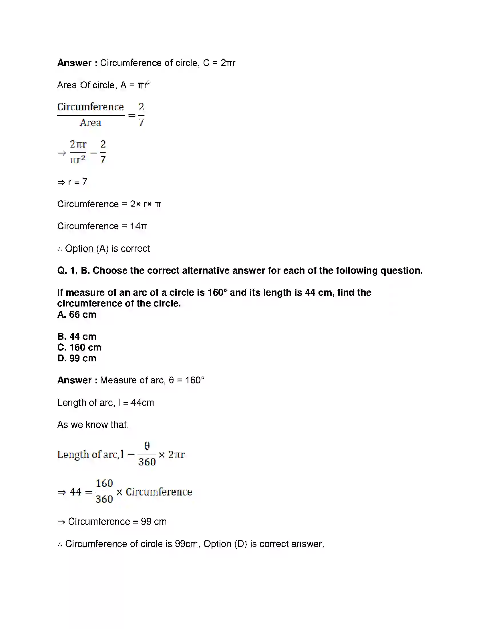 Maharashtra Board Class 10th Mathematics Part-II - English Medium Mensuration Solution 32