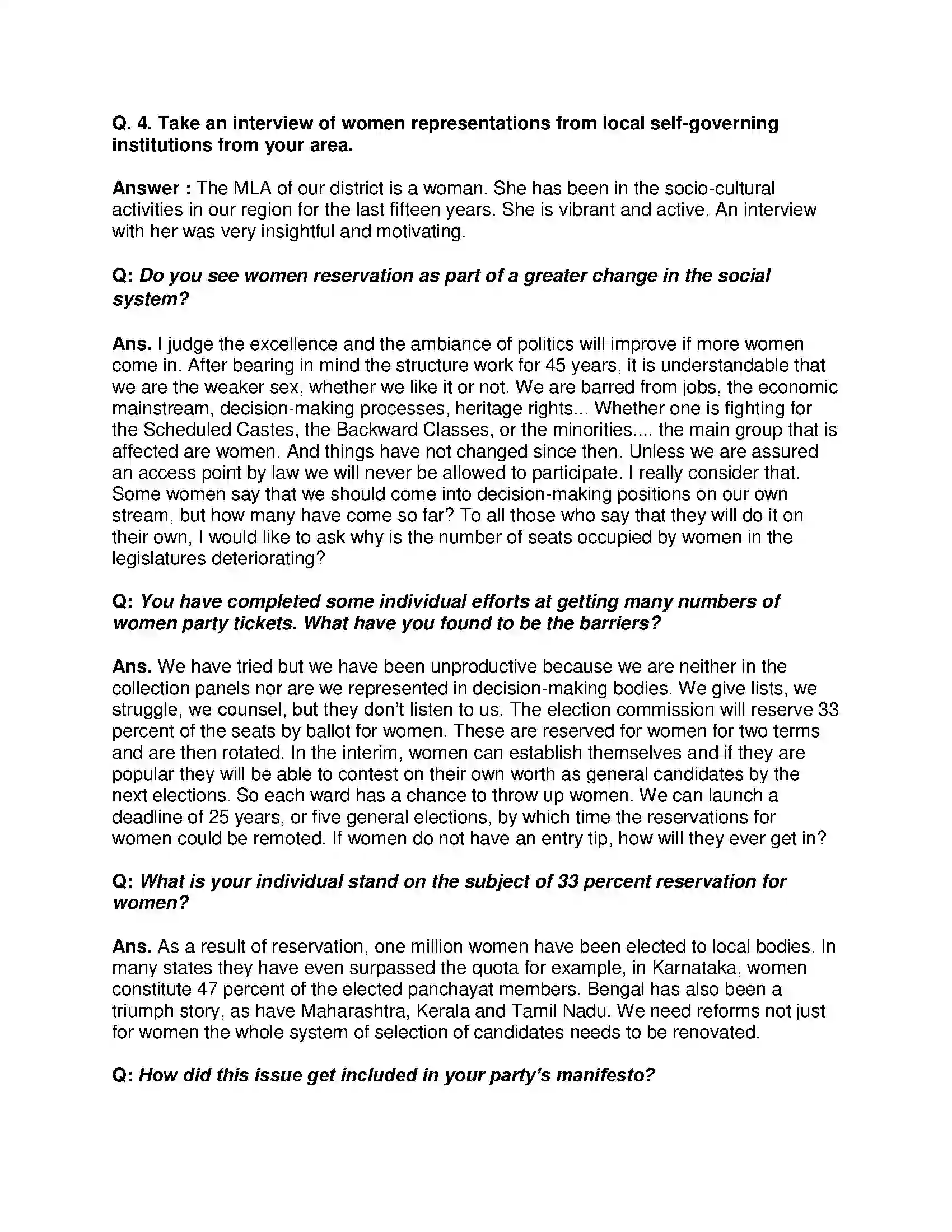 Maharashtra Board Class 10th Political Science - English Medium Working of the Constitution Solution 10