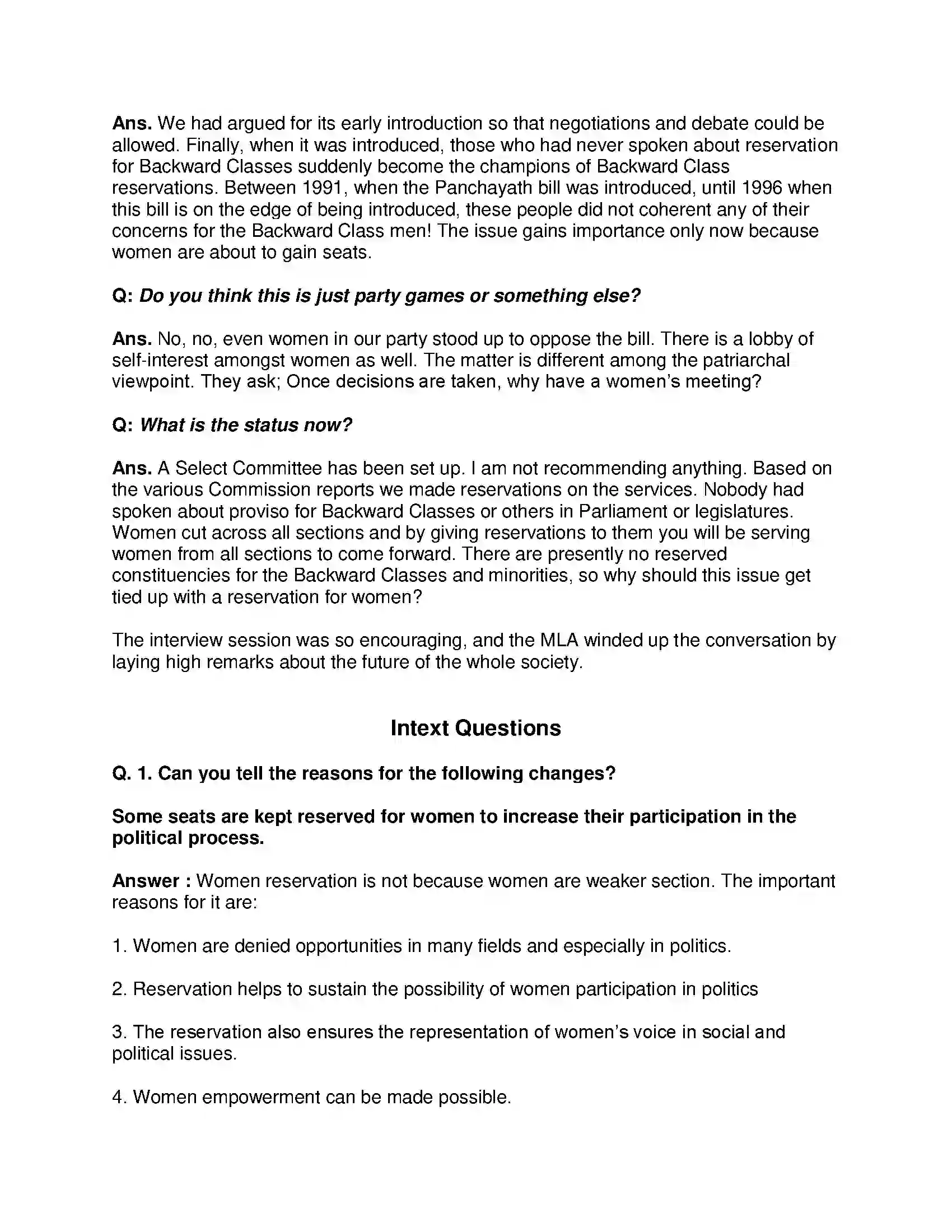 Maharashtra Board Class 10th Political Science - English Medium Working of the Constitution Solution 11