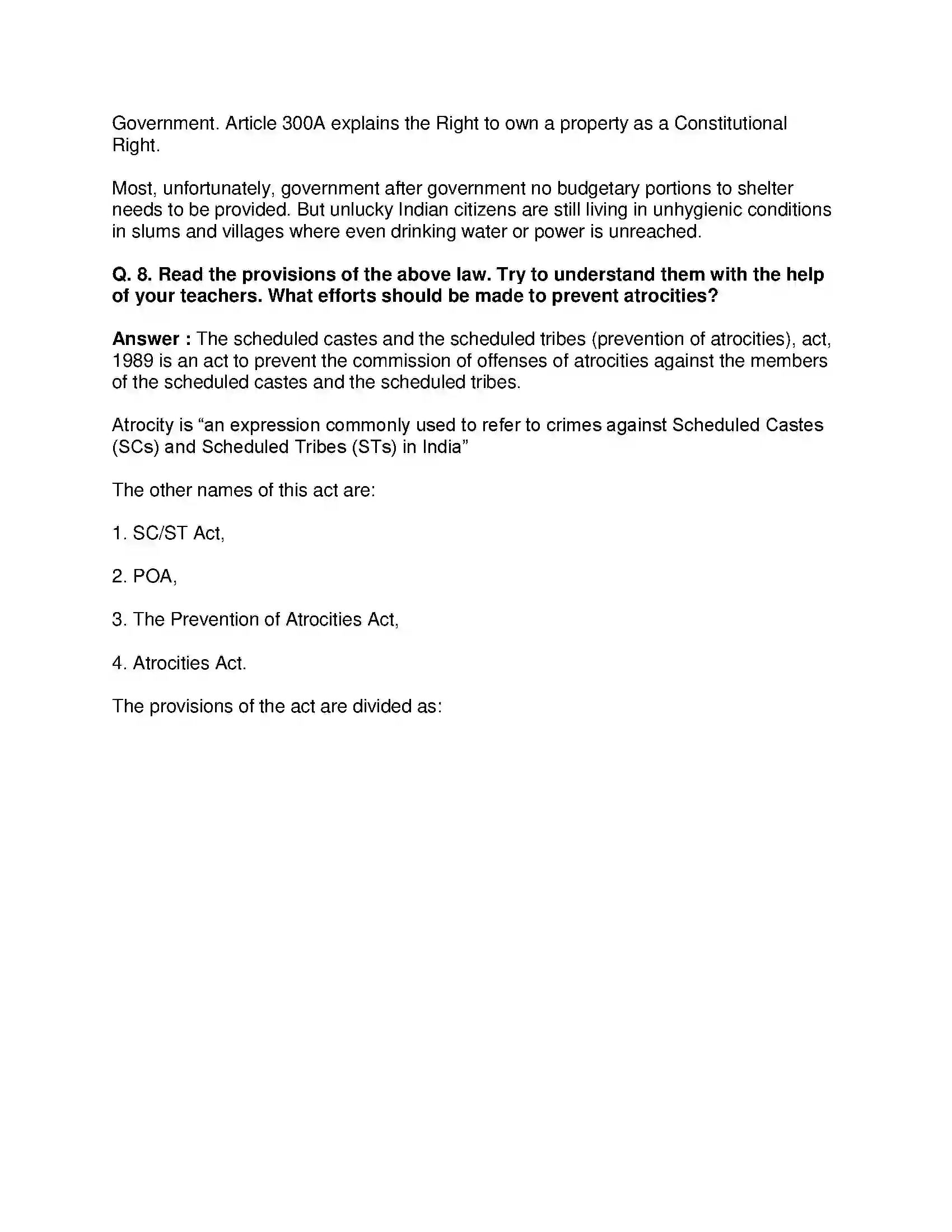 Maharashtra Board Class 10th Political Science - English Medium Working of the Constitution Solution 17