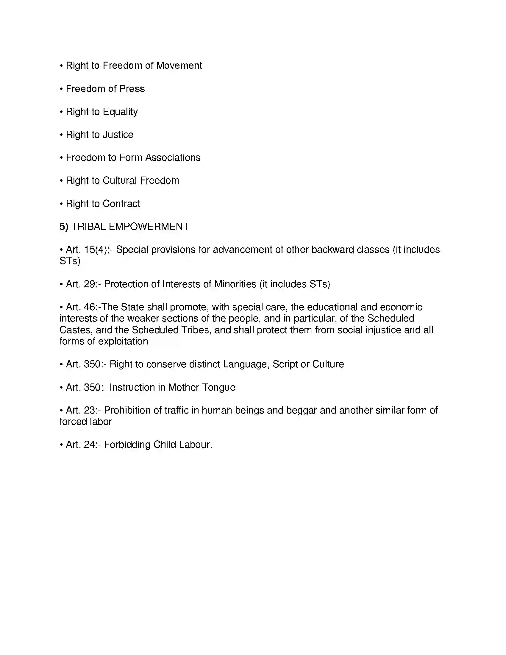 Maharashtra Board Class 10th Political Science - English Medium Working of the Constitution Solution 22