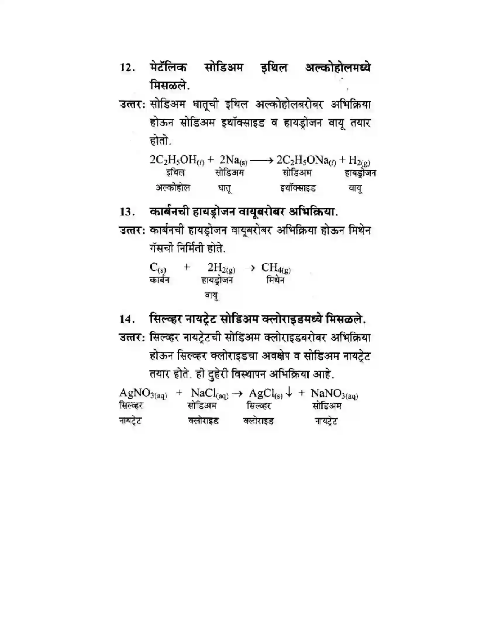 Maharashtra Board Class 10th Science & Technology - Marathi Medium The Magic of Chemical Reactions Solution 27
