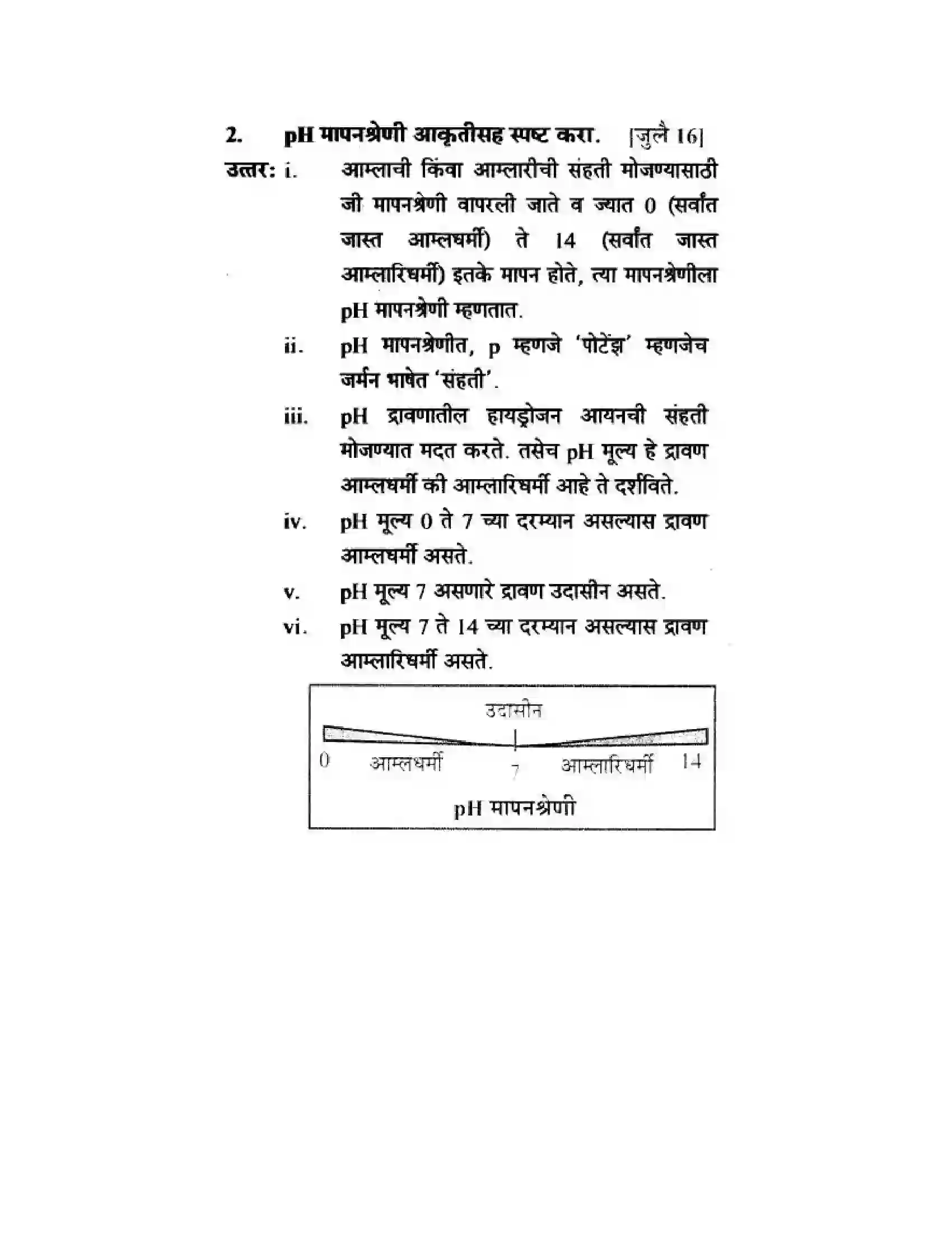 Maharashtra Board Class 10th Science & Technology - Marathi Medium The Acid-Base Chemistry Solution 14