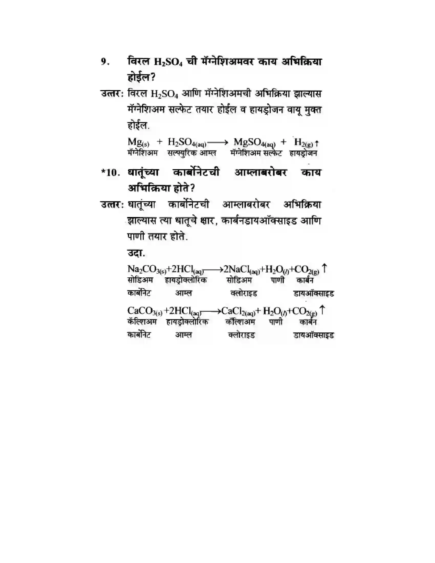 Maharashtra Board Class 10th Science & Technology - Marathi Medium The Acid-Base Chemistry Solution 7