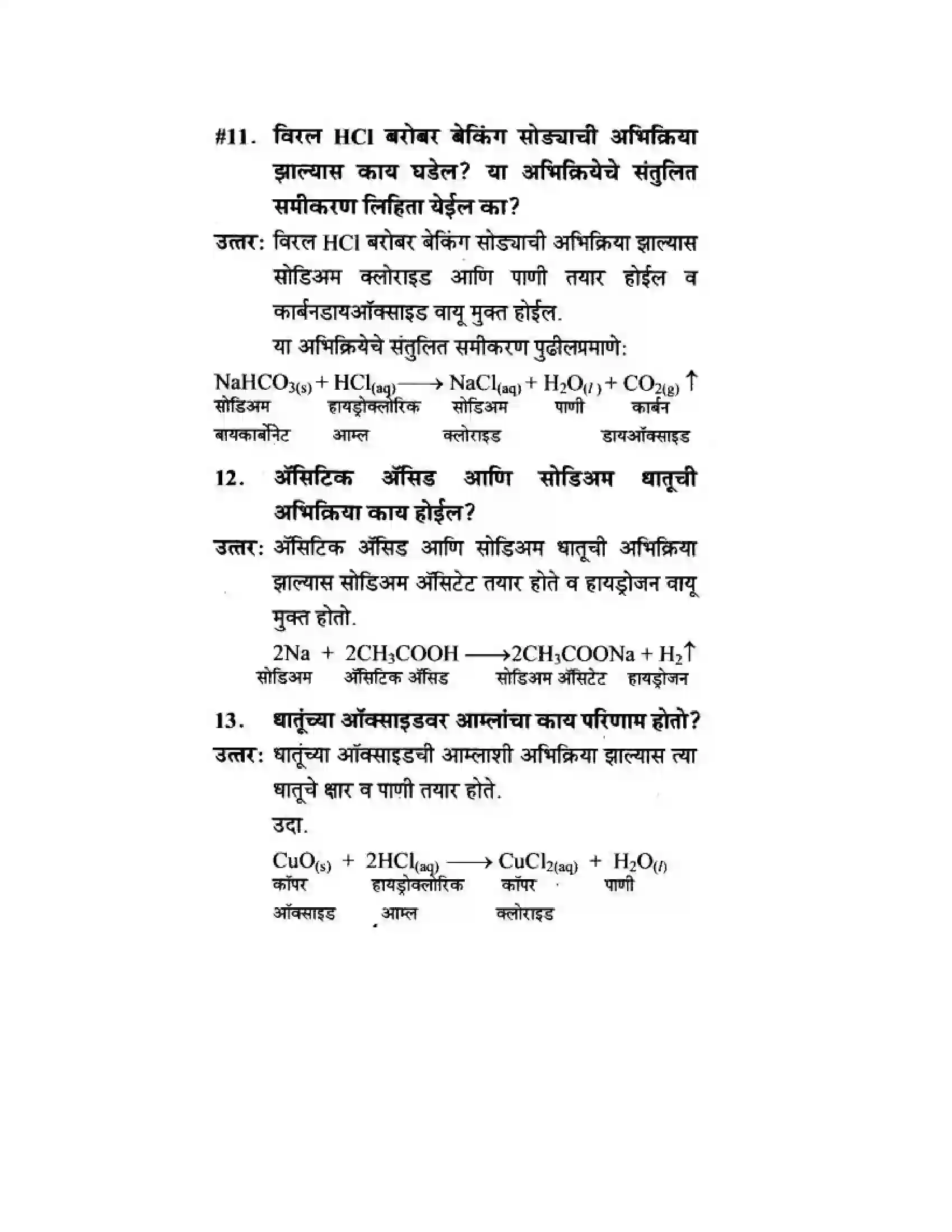 Maharashtra Board Class 10th Science & Technology - Marathi Medium The Acid-Base Chemistry Solution 8
