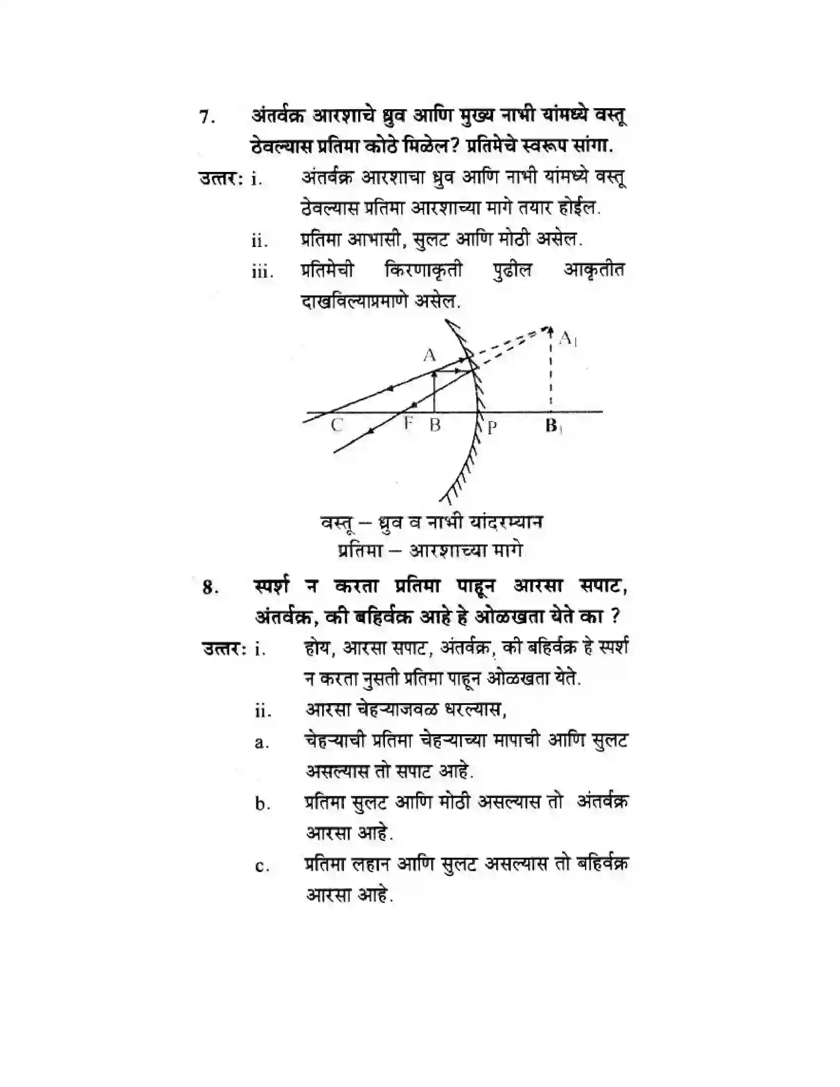 Maharashtra Board Class 10th Science & Technology - Marathi Medium Wonders of Light – Part I Solution 9