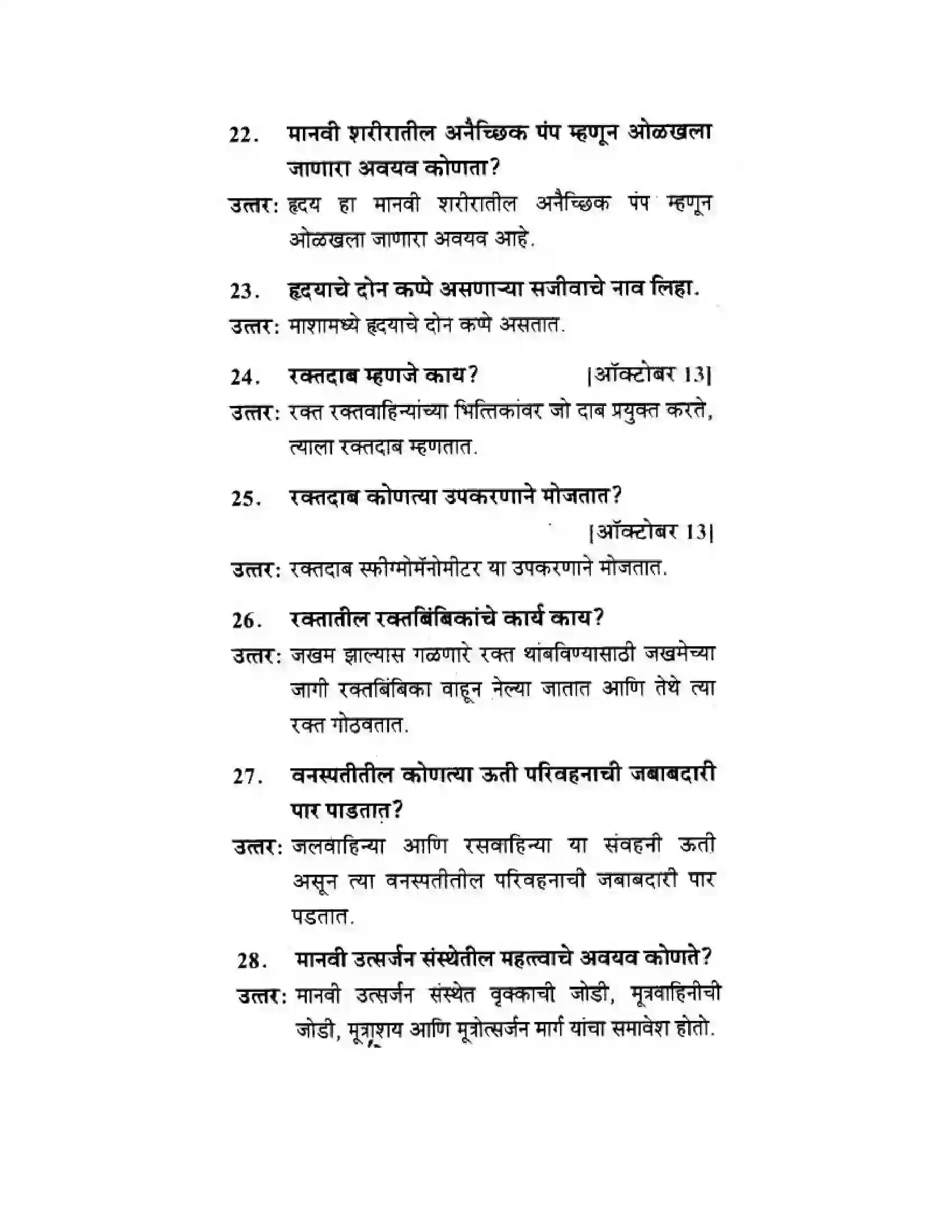 Maharashtra Board Class 10th Science & Technology - Marathi Medium Life’s Internal Secrets Solution 5