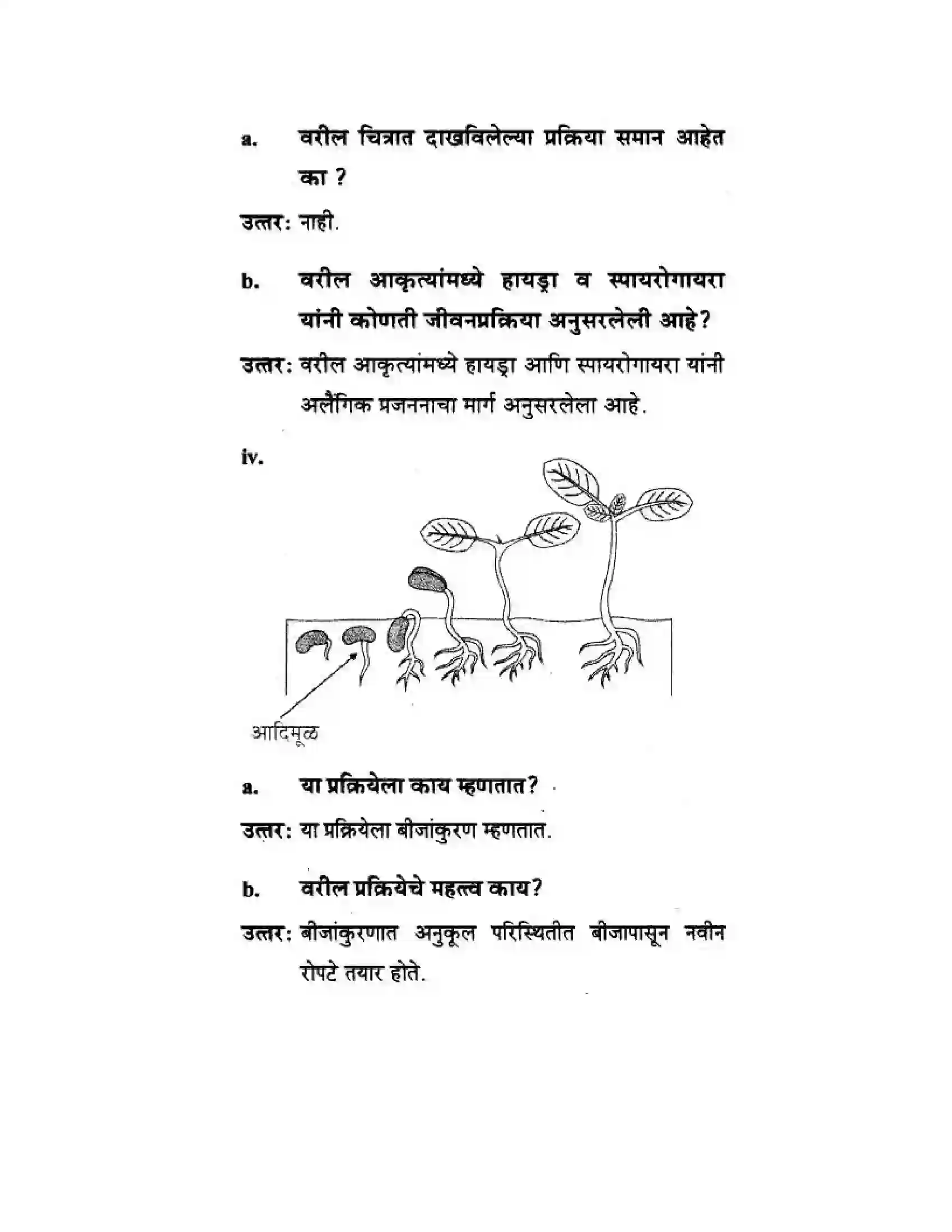 Maharashtra Board Class 10th Science & Technology - Marathi Medium The Life Cycle Solution 46