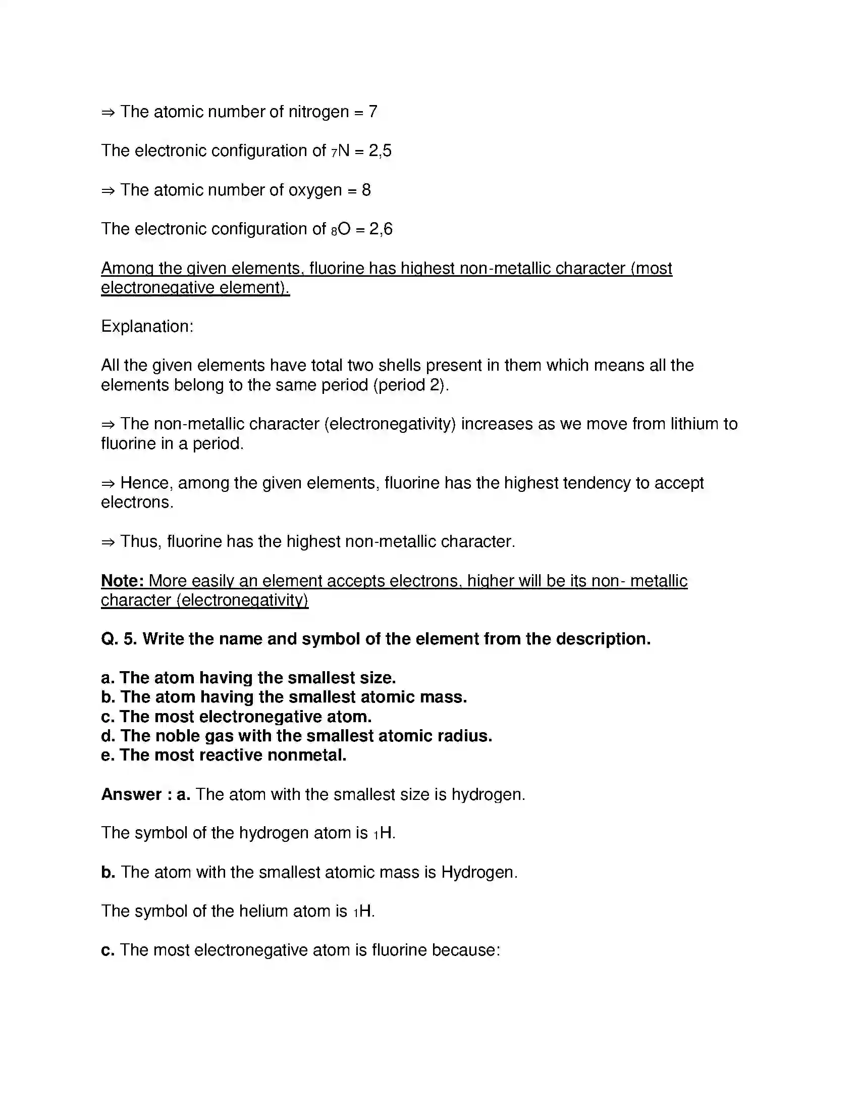 Maharashtra Board Class 10th Science & Technology-I - English Medium Periodic Classification of Element Solution 14