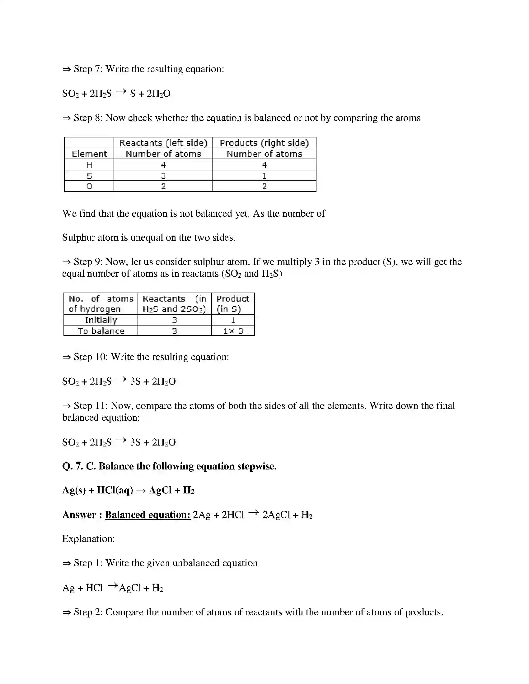 Maharashtra Board Class 10th Science & Technology-I - English Medium Chemical Reactions & Equations Solution 14