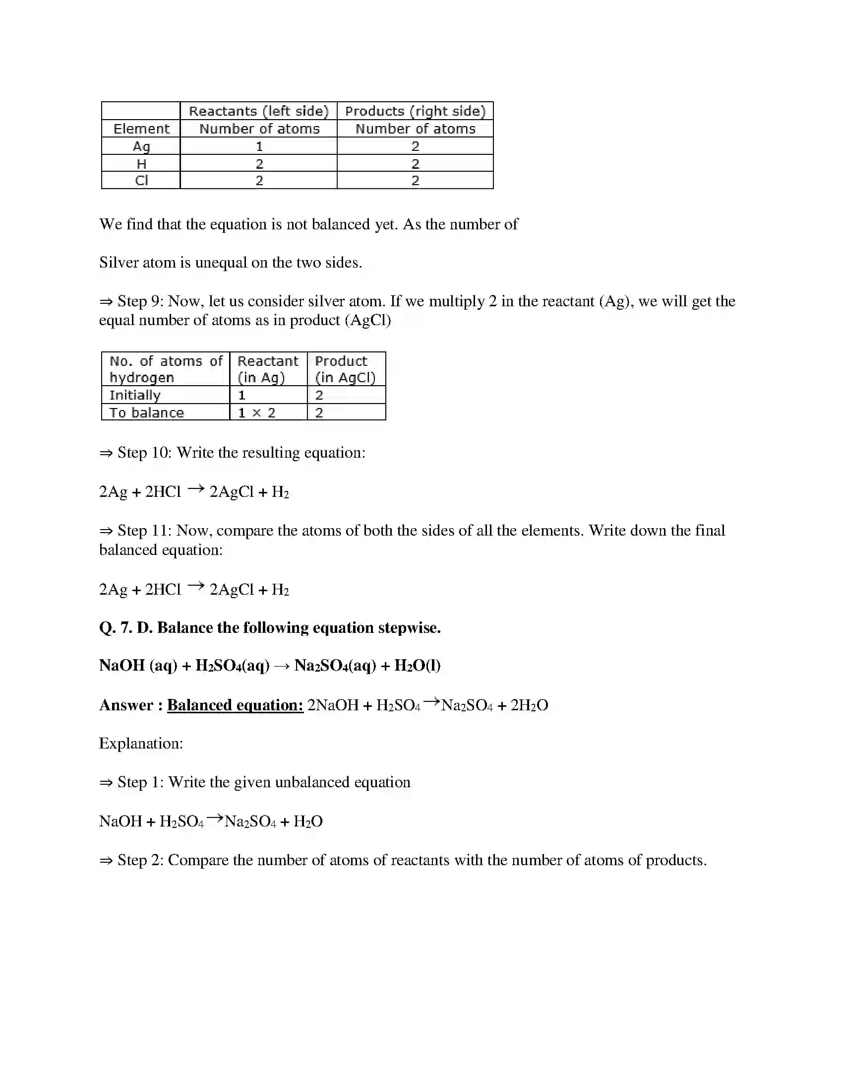 Maharashtra Board Class 10th Science & Technology-I - English Medium Chemical Reactions & Equations Solution 16